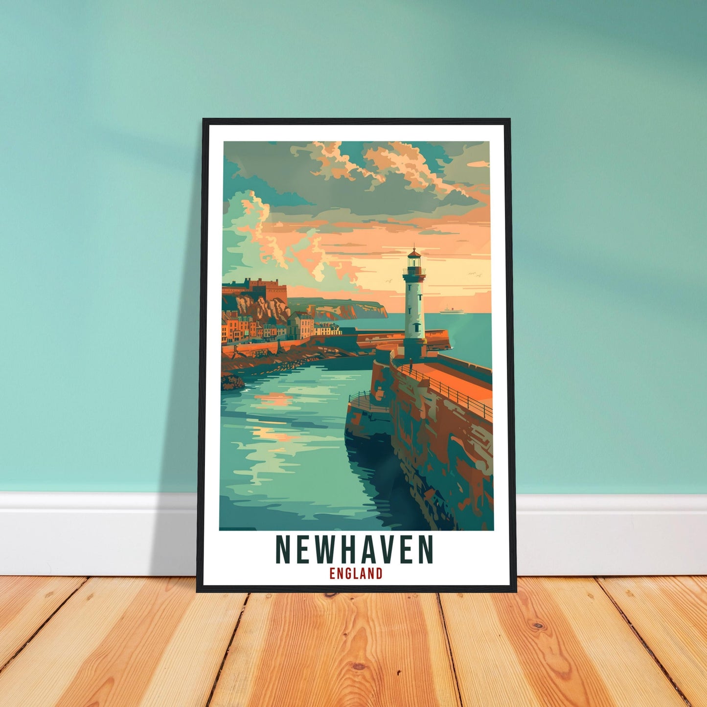Newhaven Travel Print Wall Art Wall Hanging Home Living Décor Newhaven Gift Art Lovers Gift UK Artwork Gift Print England Travel Poster