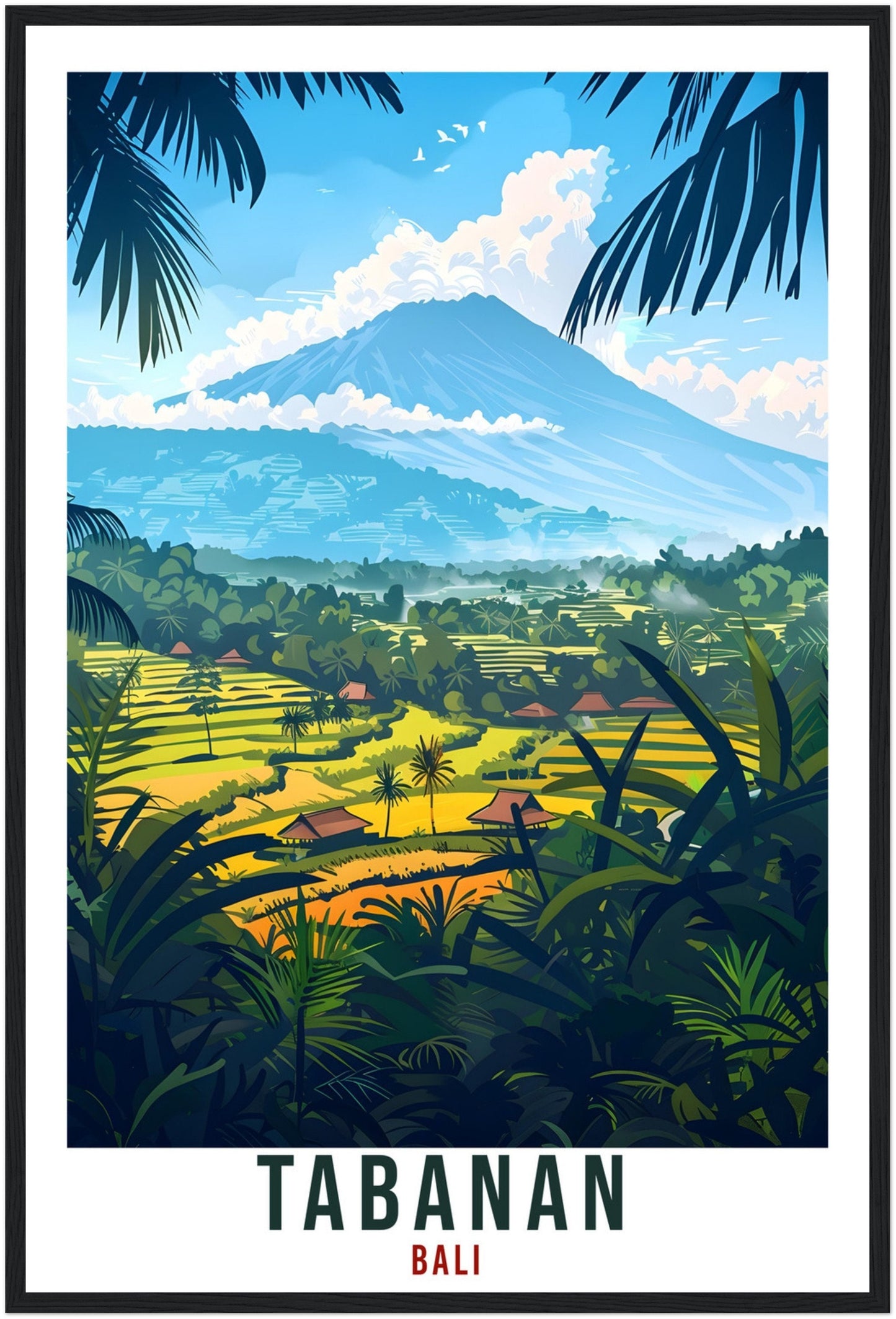 Tabanan Bali Travel Print Bali Wall Art Wall Hanging Home Décor Tabanan Gift Landmark Artwork Travel Art Indonesia Tabanan Travel Poster