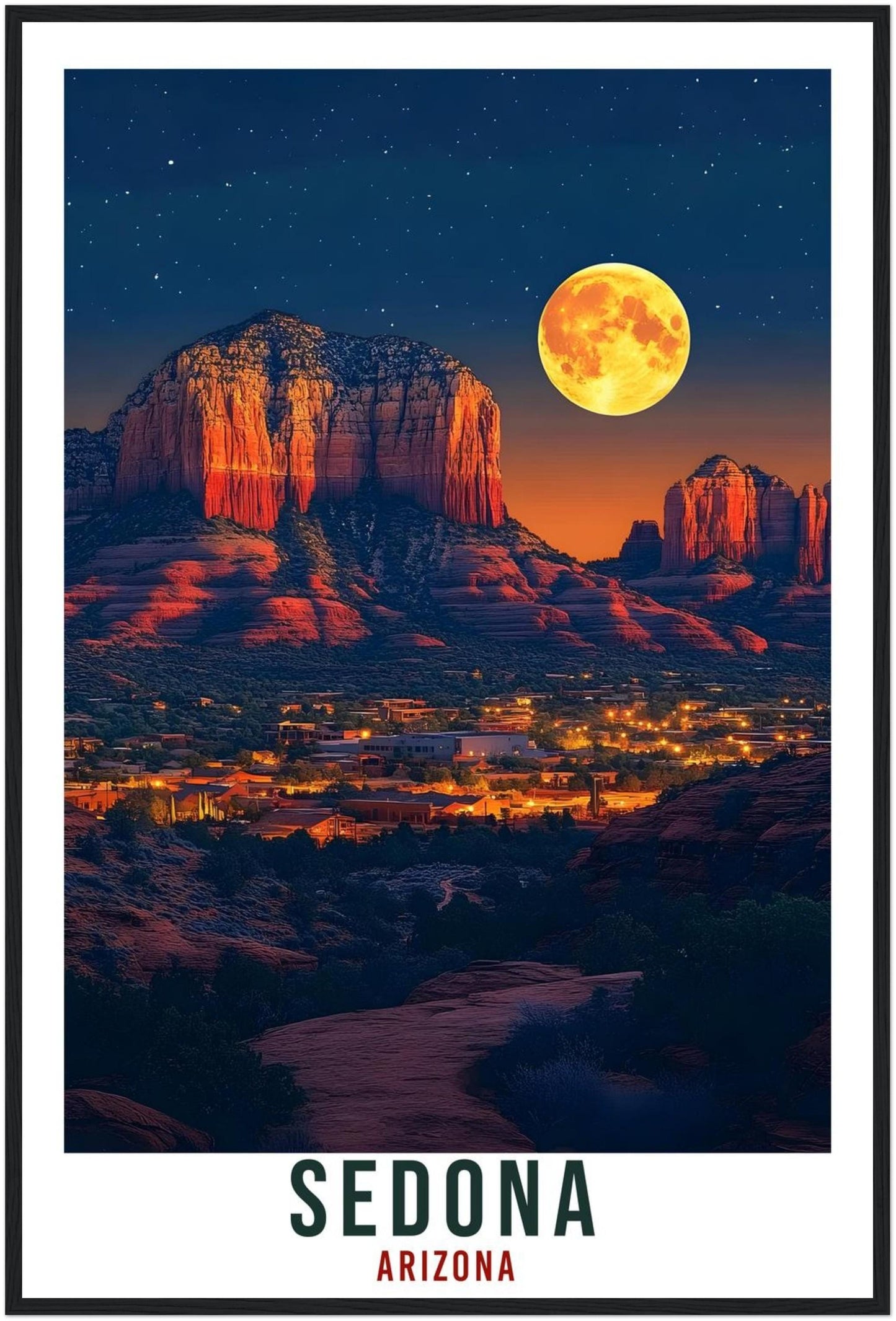 Sedona Travel Print Arizona Home Decor Sedona Wall Art Gift Wall Hanging Art Lover Sedona United States Artwork Travel Poster Travel Art