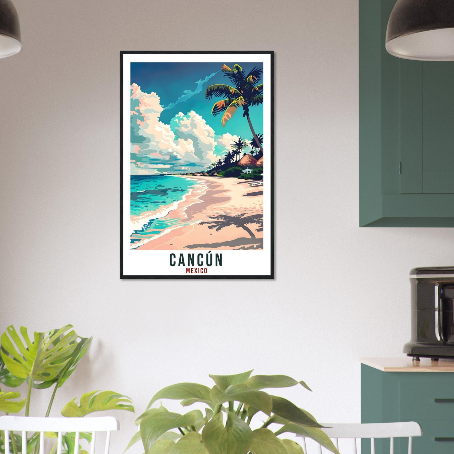 Cancún Mexico Travel Print Mexico Wall Art Wall Hanging Home Décor Cancún Beach Gift Mexico Landmark Artwork South America Travel Poster