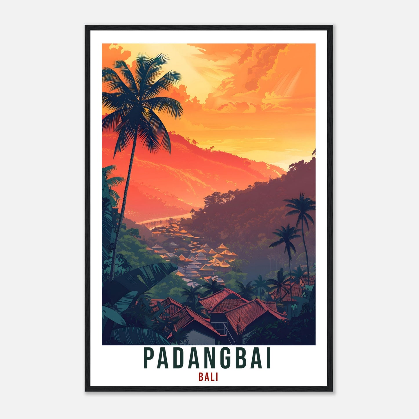 Padangbai Bali Travel Print Bali Wall Art Wall Hanging Home Décor Padangbai Gift Landmark Artwork Travel Art Lovers Indonesia Travel Poster