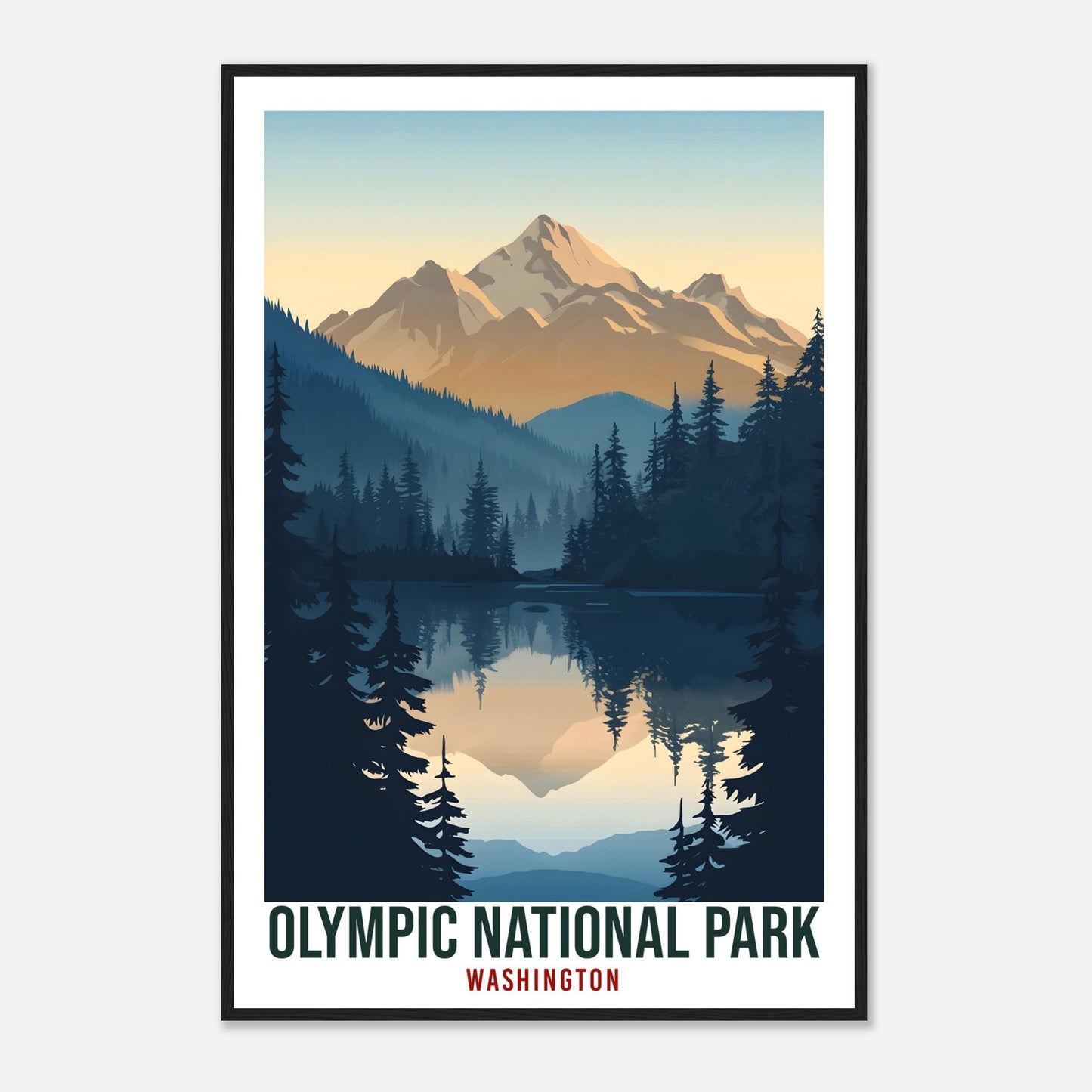 Olympic National Park Washington USA Travel Print Wall Art Wall Hanging Home Décor Washington Gift Travel Art USA Artwork Travel Poster