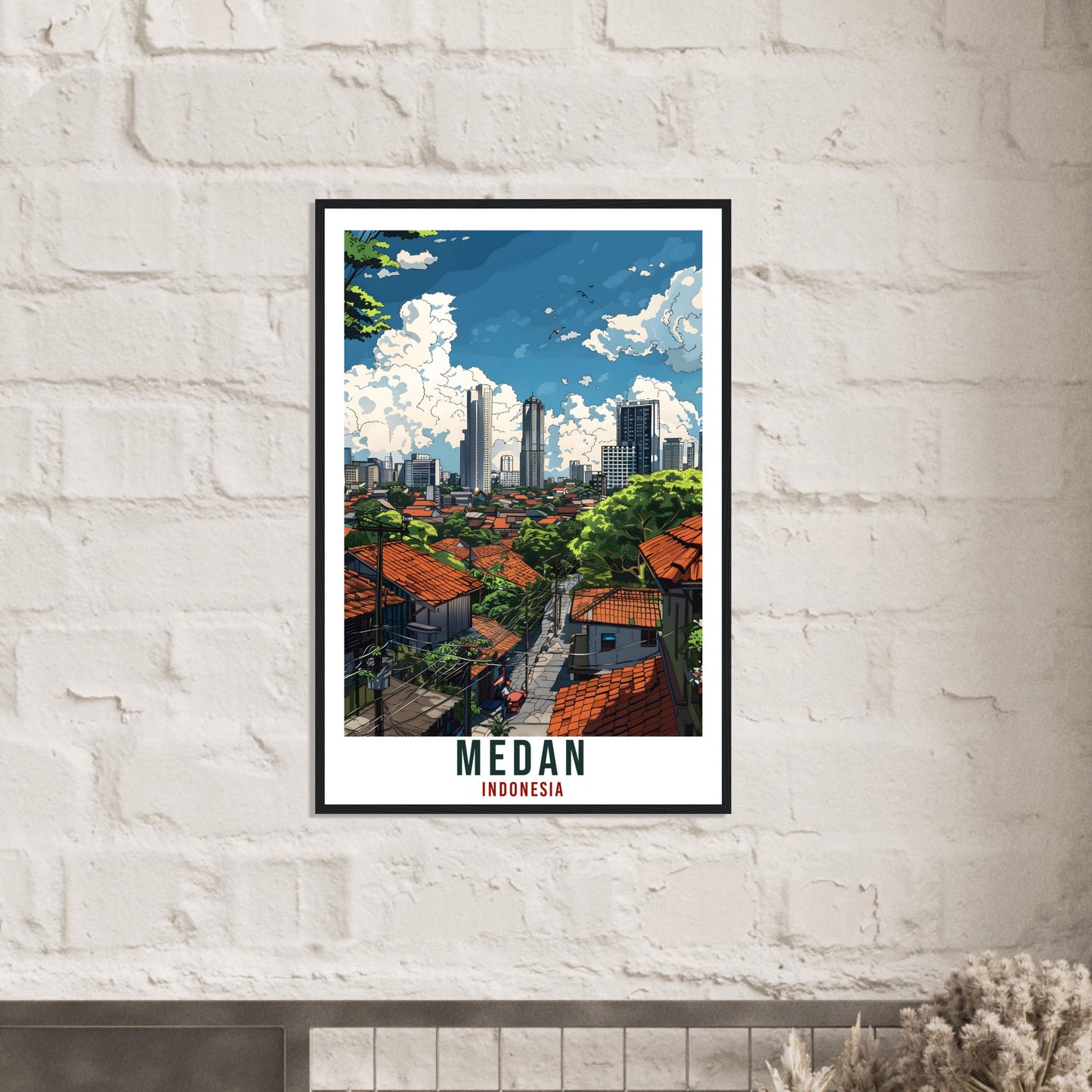 Medan Travel Print Bali Wall Art Wall Hanging Home Décor Medan Gift Landmark Artwork Travel Art Lover Indonesia Medan Travel Poster