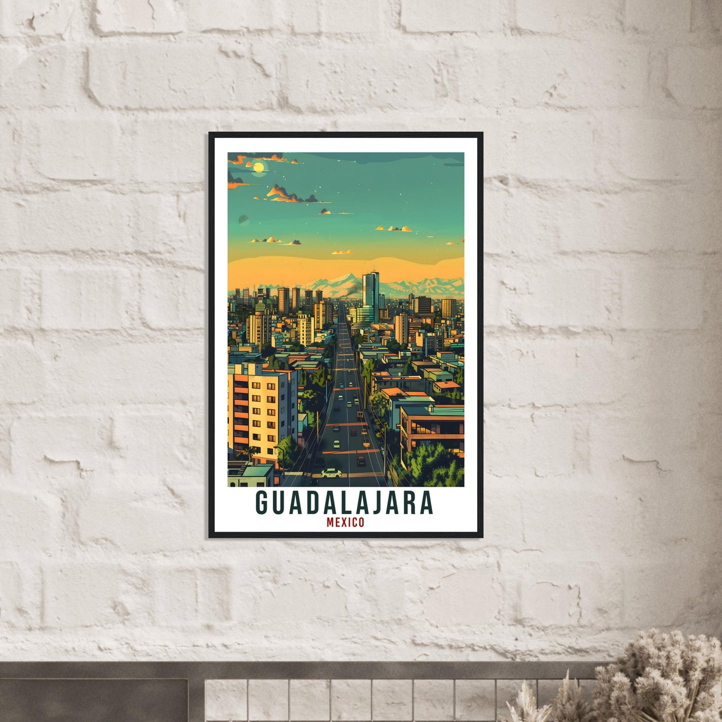 Guadalajara Mexico Travel Print Mexico Wall Art Wall Hanging Home Décor Guadalajara Gift Mexico Landmark Artwork South America Travel Poster