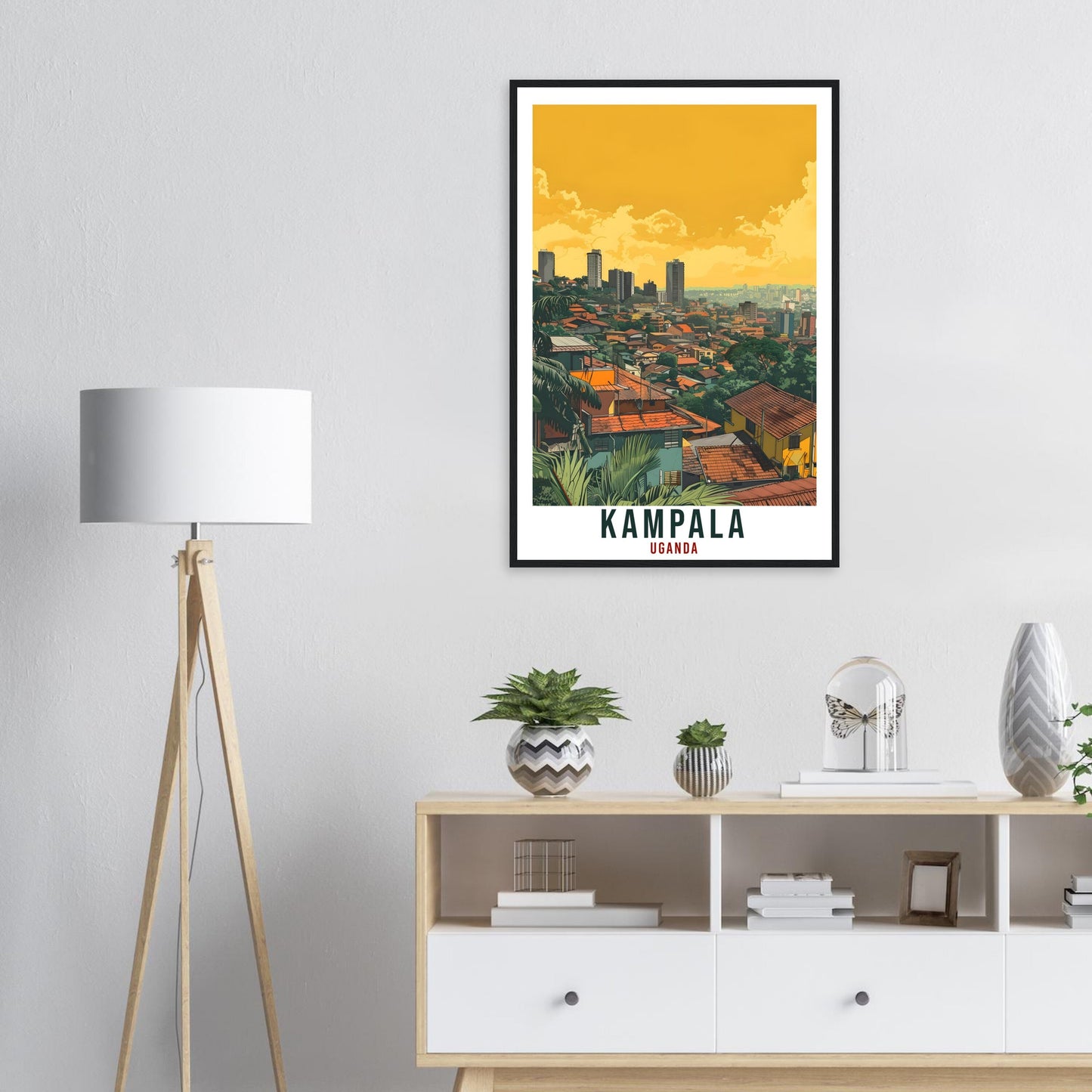 Kampala Uganda Travel Print Wall Art Wall Hanging Home Décor Kampala Gift Art Lovers Uganda Artwork Gift Print African Landmark Poster