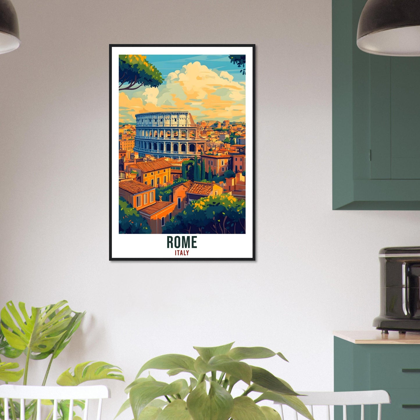Rome Travel Print Italy Home Decor Rome Skyline Wall Art Gift Wall Hanging Art Lover Rome Italy Artwork Travel Poster Italian Travel Art