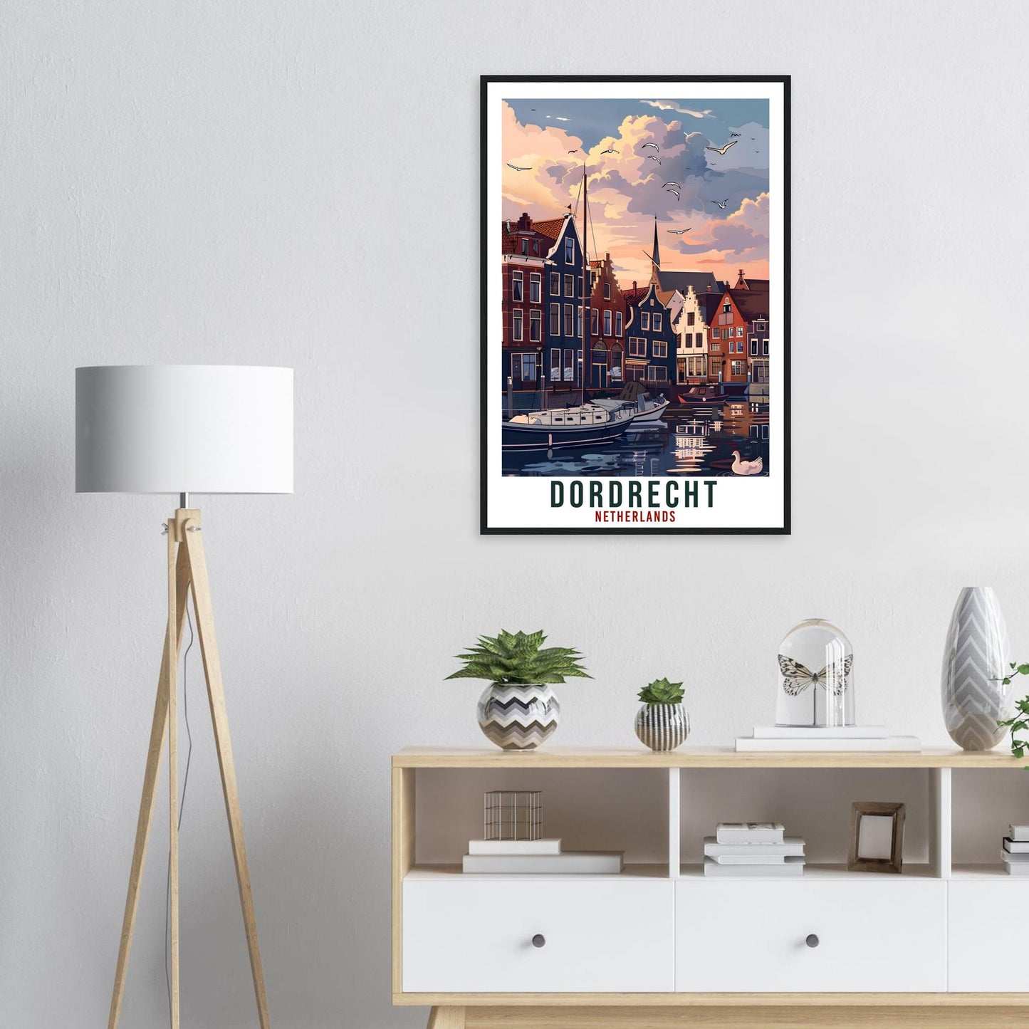 Dordrecht Travel Print Holland Wall Art Wall Hanging Home Décor Dordrecht Art Lovers Gift Dutch Artwork Gift The Netherlands Travel Poster
