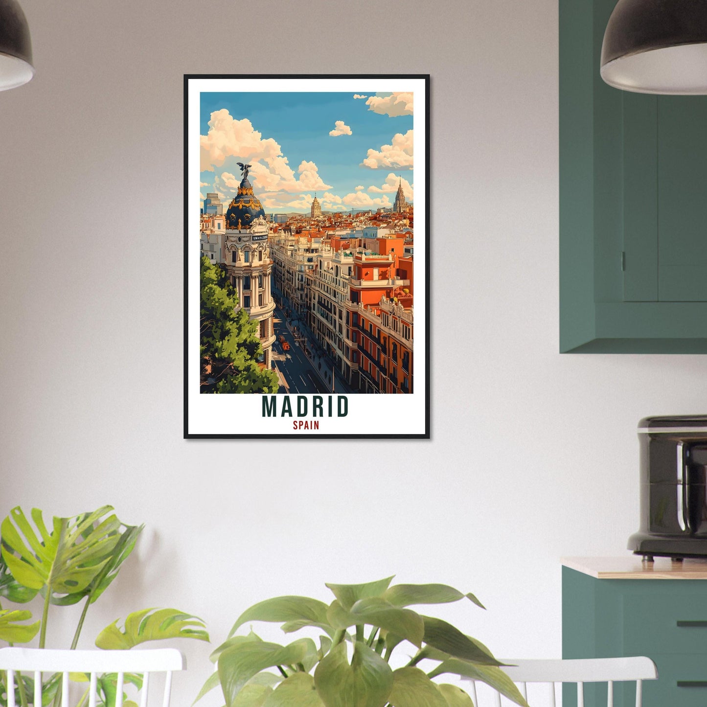Madrid Travel Print Spain Home Decor Madrid City Wall Art Gift Wall Hanging Art Lover Madrid Spain Artwork Travel Poster Travel Artwork