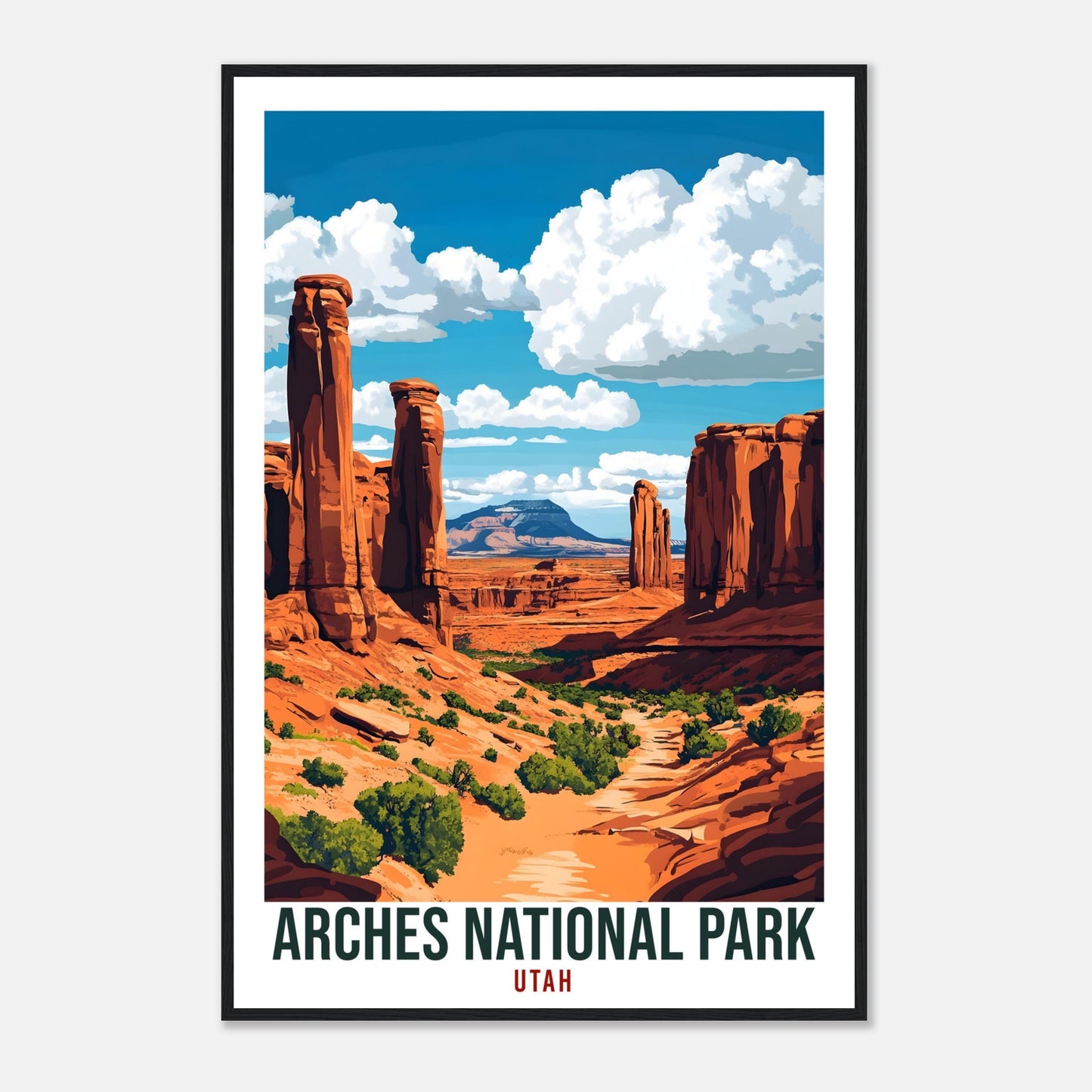 Arches National Park USA Travel Print Wall Art Wall Hanging Home Décor Arches National Park Utah Gift Travel Art USA Artwork Travel Poster