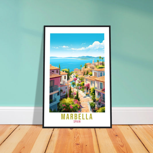 Marbella Travel Poster Wall Art Marbella Wall Hanging Home Décor Marbella Art Lovers Vintage Spain Marbella Print Marbella Spain Wall Art