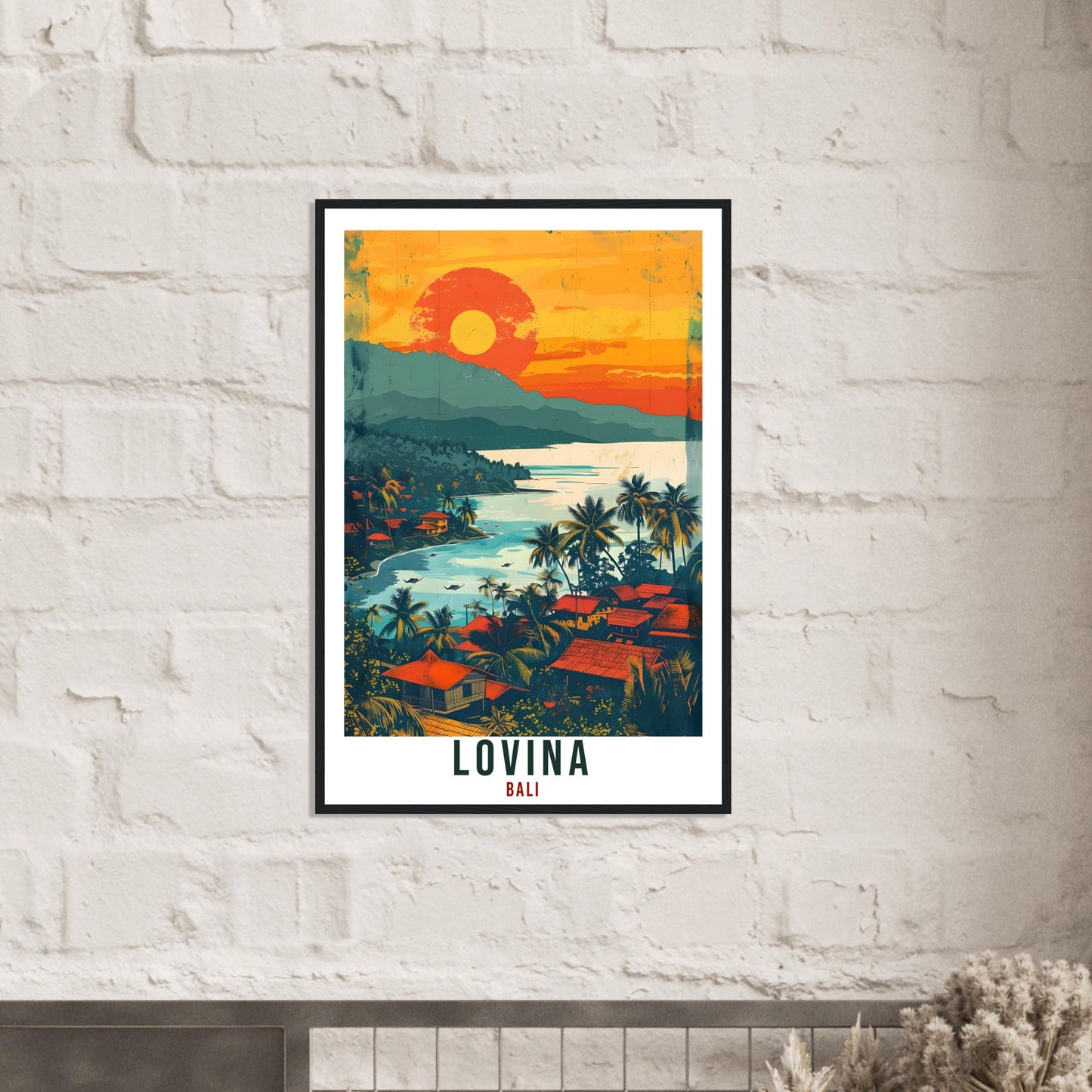 Lovina Bali Travel Print Bali Wall Art Wall Hanging Home Décor Lovina Gift Landmark Artwork Travel Art Indonesia Lovina Travel Poster