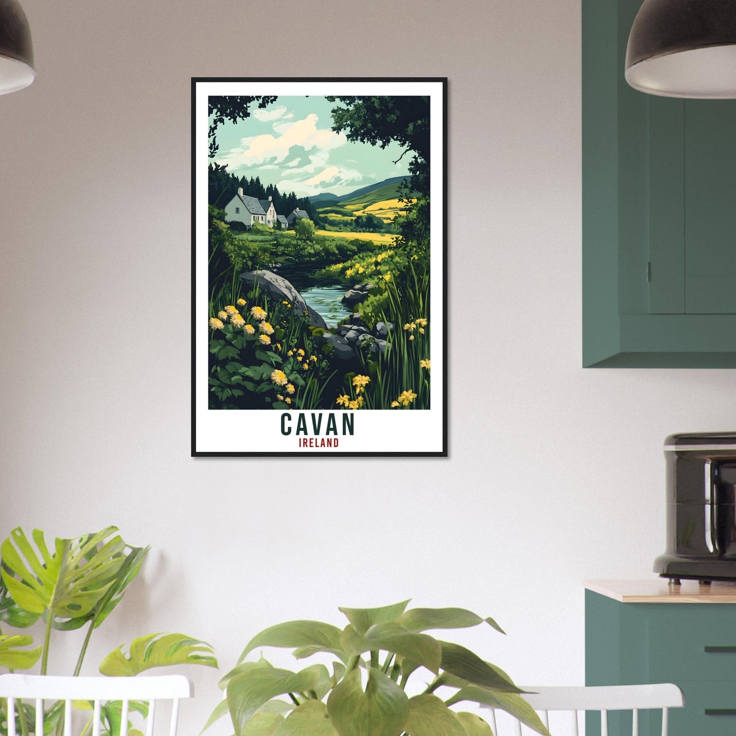 Cavan Travel Print Ireland Home Decor Cavan Wall Art Gift Wall Hanging Art Lover Cavan Irish Artwork Travel Poster Ireland Gift Travel Art