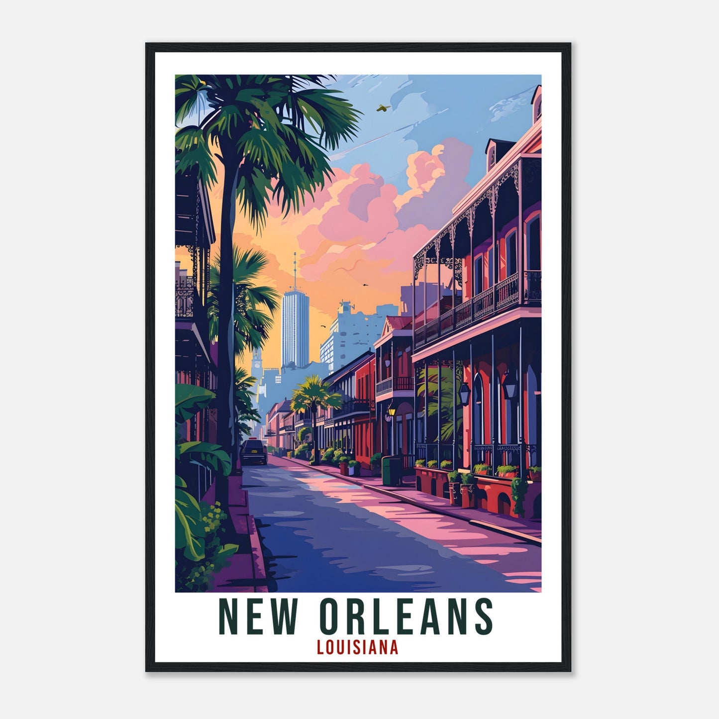 New Orleans Travel Print Louisiana Home Decoration USA City Wall Art Gift Wall Hanging Art Lover Louisiana Artwork New Orleans Travel Poster