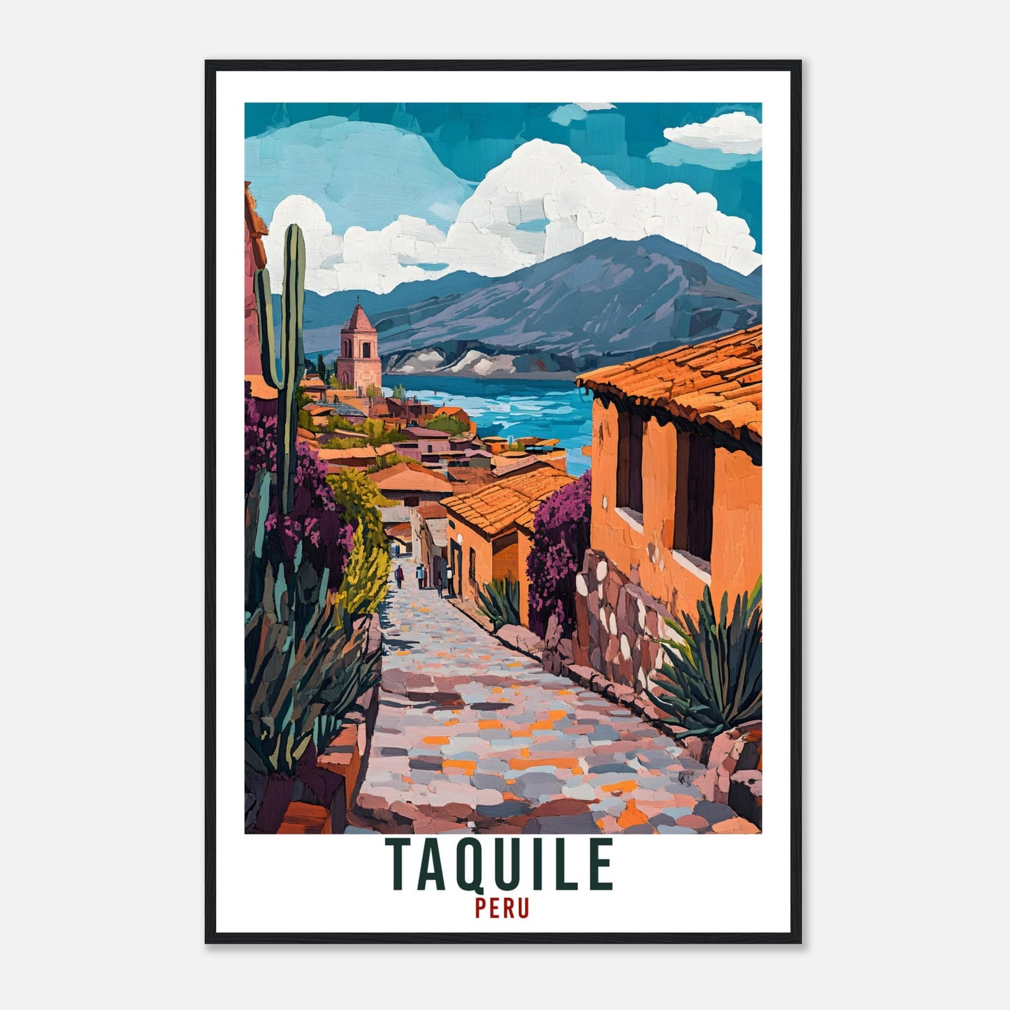 Taquile Travel Print Peru Home Decor Taquile Wall Art Gift Wall Hanging Art Lover Taquile Peruvian Artwork Travel Poster Travel Art Peru