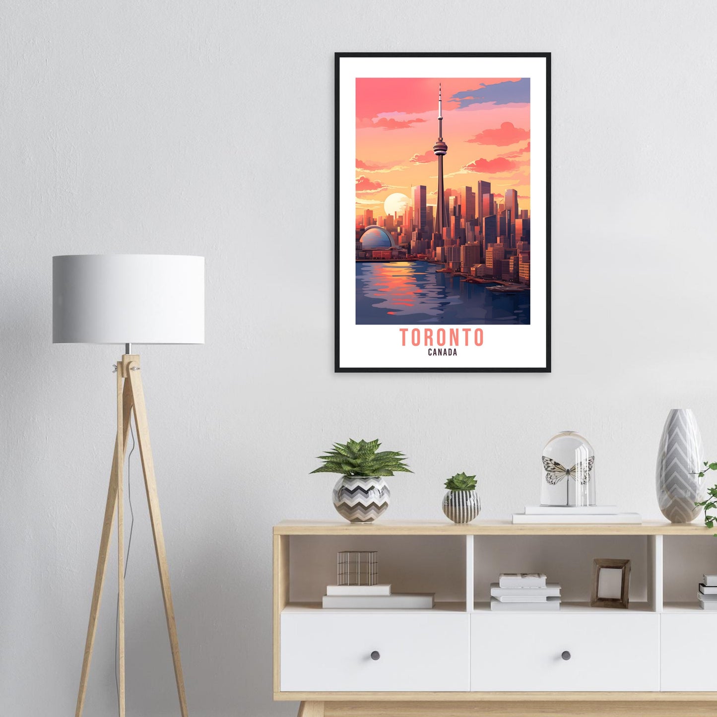 Toronto Travel Print Wall Art Toronto Canada Wall Hanging Home Decoration Toronto Sunset Gift Cityscape Wall Art Print Toronto Canada Poster