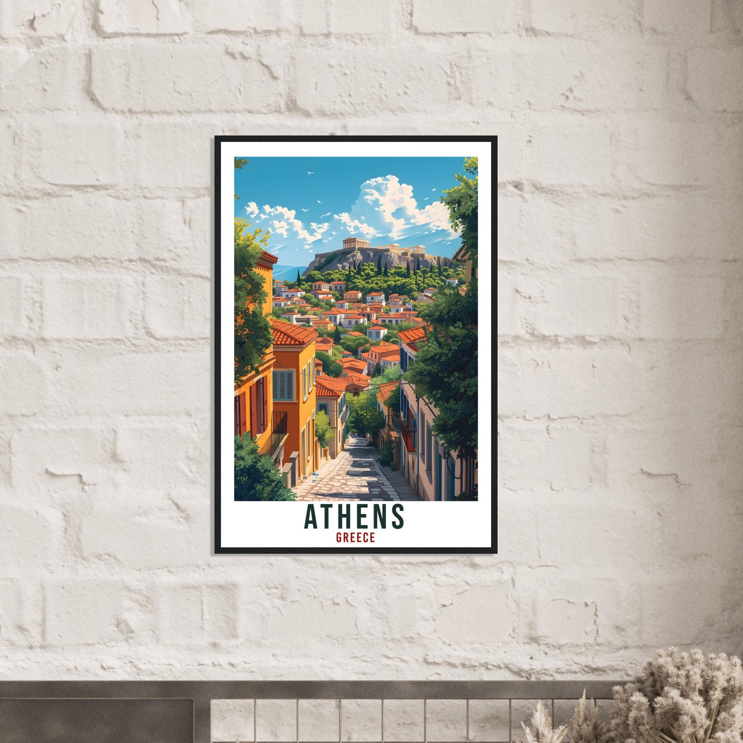 Athens Travel Gift Poster Greece Home Decoration Athens Greek City Wall Art Gift Wall Hanging Art Lover Greece Artwork Athens Travel Print