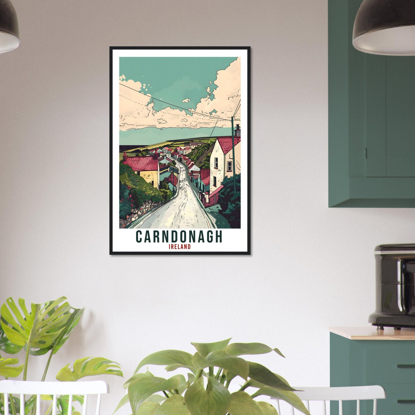 Carndonagh Travel Print Ireland Wall Art Wall Hanging Home Décor Carndonagh Gift Art Lovers Gift Irish Artwork Gift Ireland Travel Poster