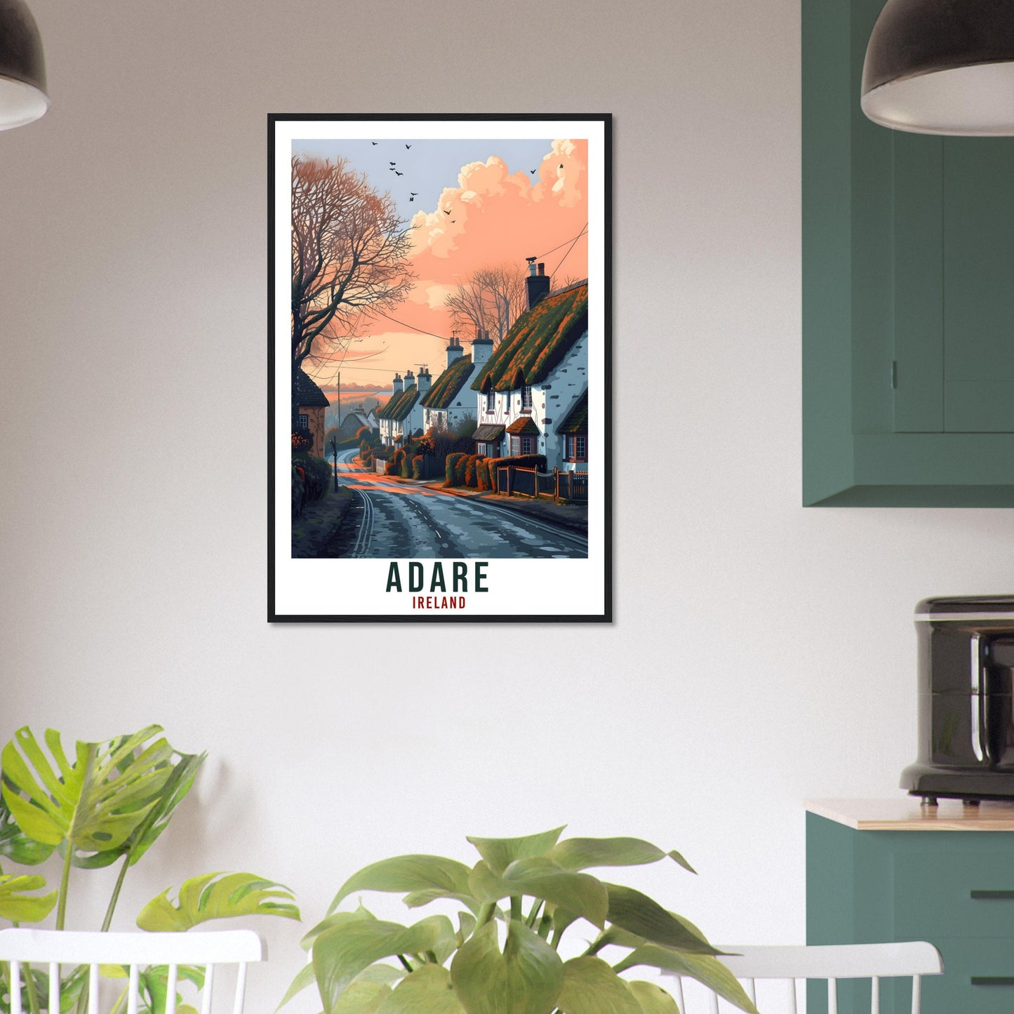Adare Travel Print Ireland Home Decoration Adare Irish Town Wall Art Gift Wall Hanging Art Lover Irish Artwork Ireland Adare Travel Poster