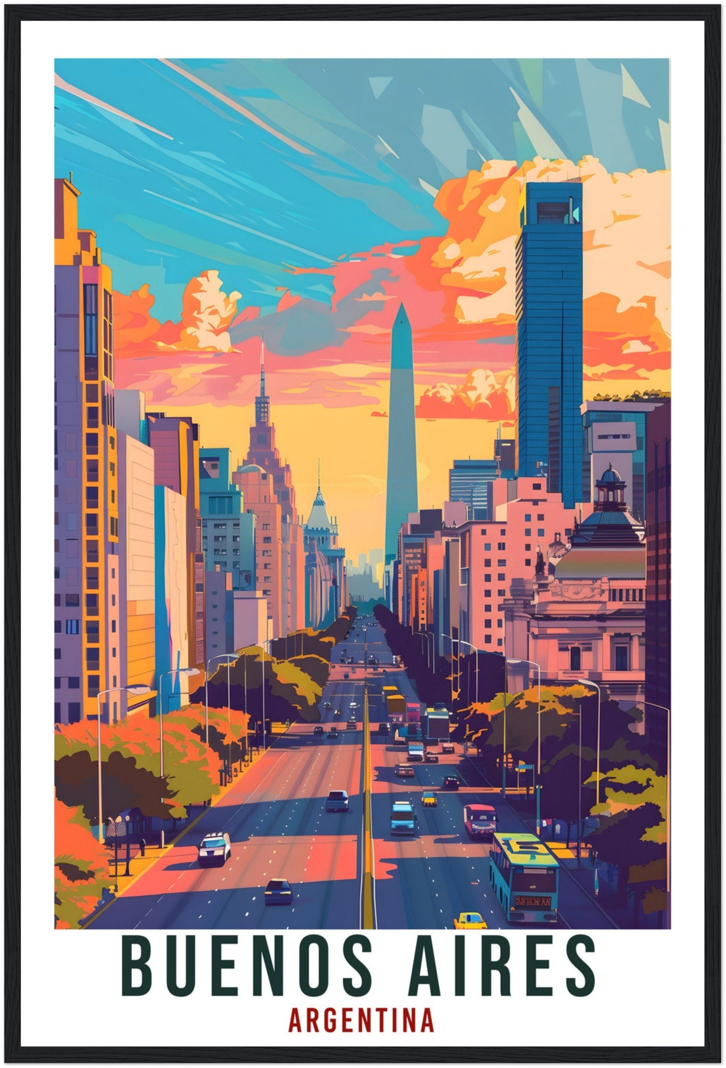 Buenos Aires Argentina Travel Print Wall Art Wall Hanging Home Décor Buenos Aires Gift Landmark Artwork Travel Art Argentina Travel Poster