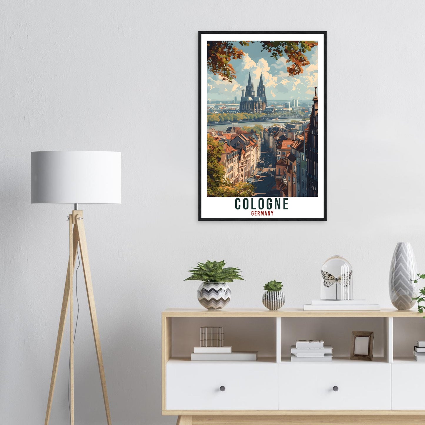 Cologne Print Travel Gift Germany Home Decor Cologne German City Wall Art Gift Wall Hanging Art Lover Germany Artwork Cologne Travel Poster