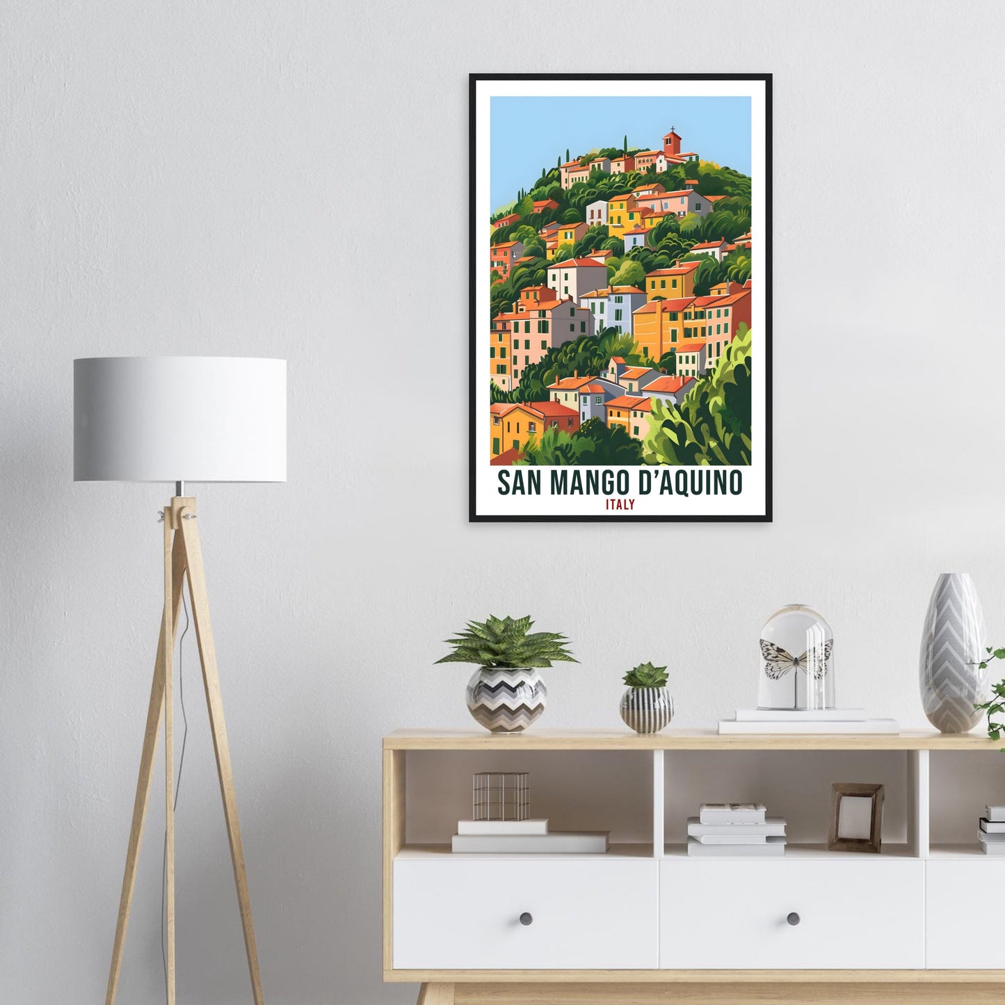 San Mango d'Aquino Italy Travel Print Italy Wall Art Wall Hanging Home Décor Gift Italy Landmark Artwork Travel Gift Italian Travel Poster