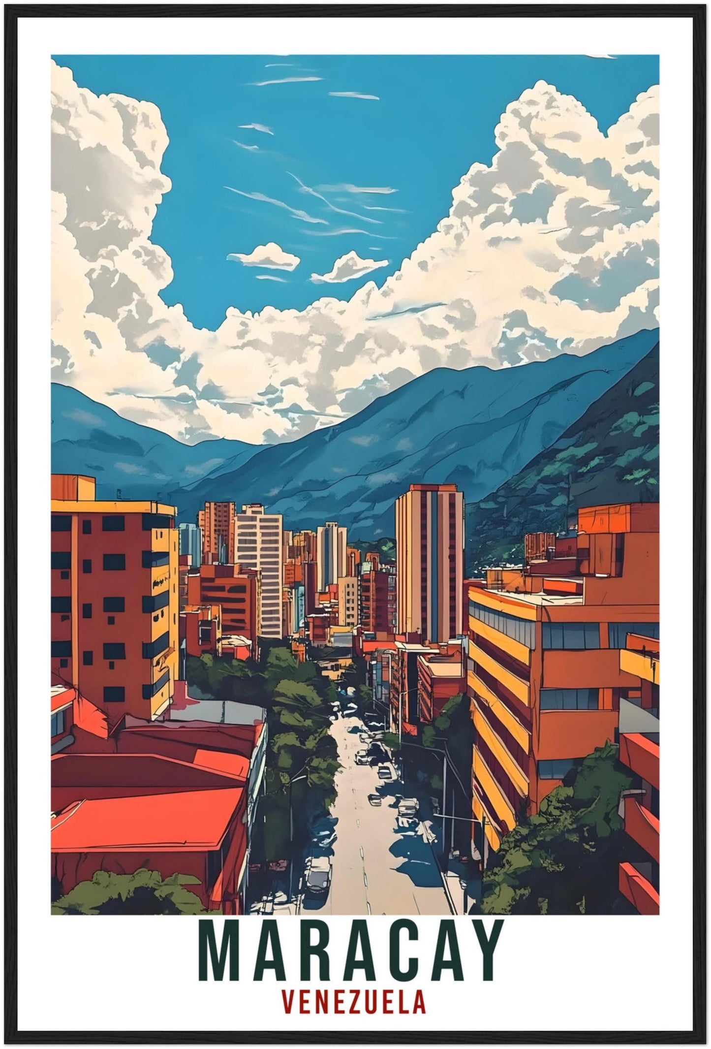 Maracay Travel Print Venezuela Home Decor Maracay Wall Art Gift Wall Hanging Art Lover Maracay Venezuelan Artwork Travel Poster Travel Gift