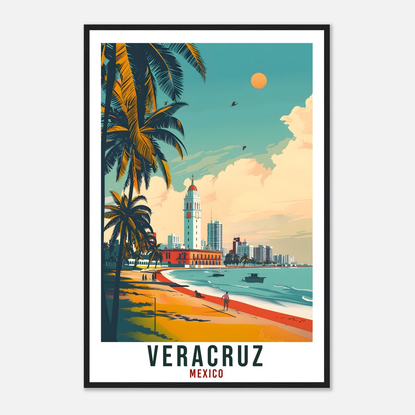 Veracruz Mexico Travel Print Mexico Wall Art Wall Hanging Home Décor Veracruz Gift Mexico Landmark Artwork Travel Art Mexican Travel Poster
