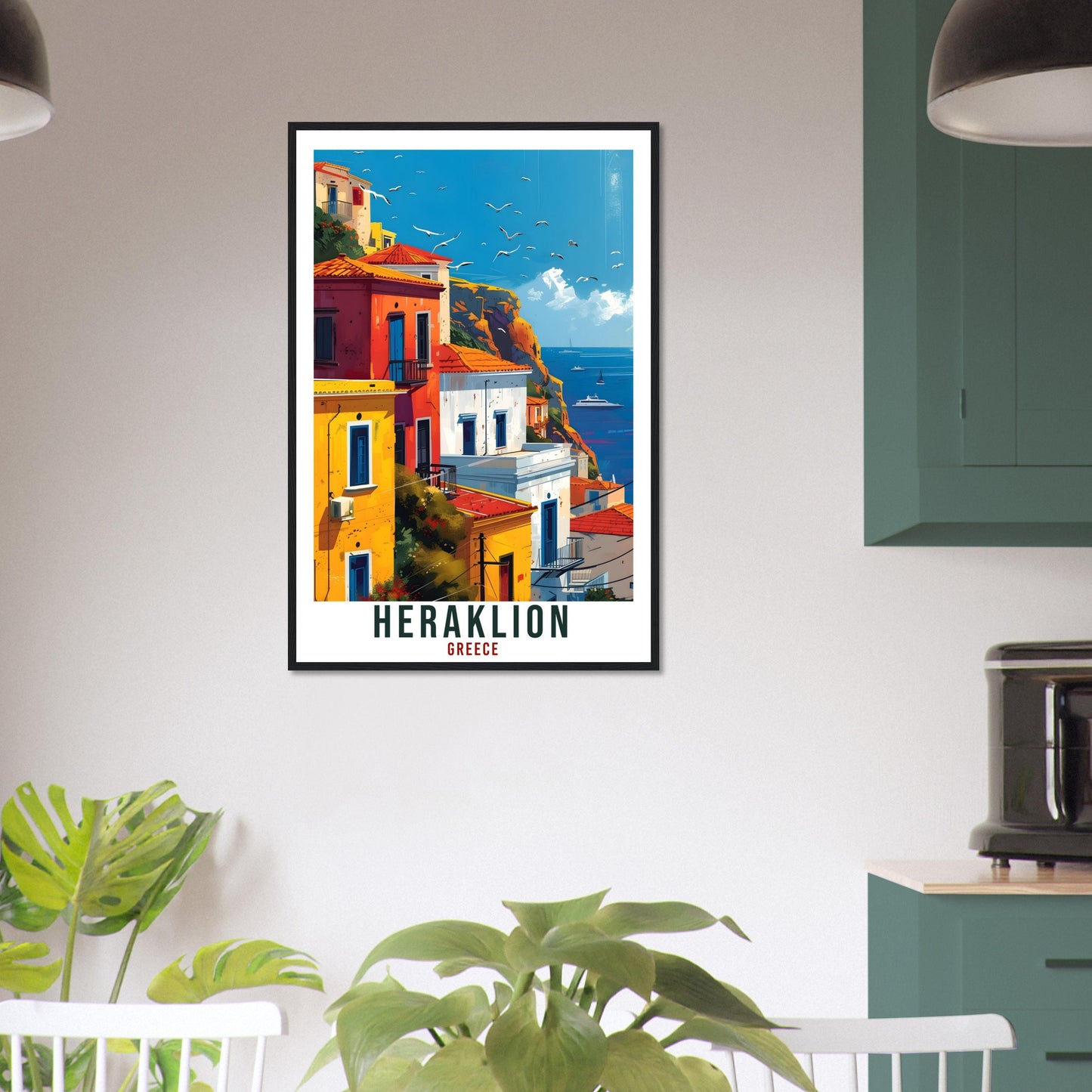 Heraklion Crete Travel Print Greece Home Decoration Greek City Wall Art Gift Wall Hanging Art Lover Greece Artwork Heraklion Travel Poster