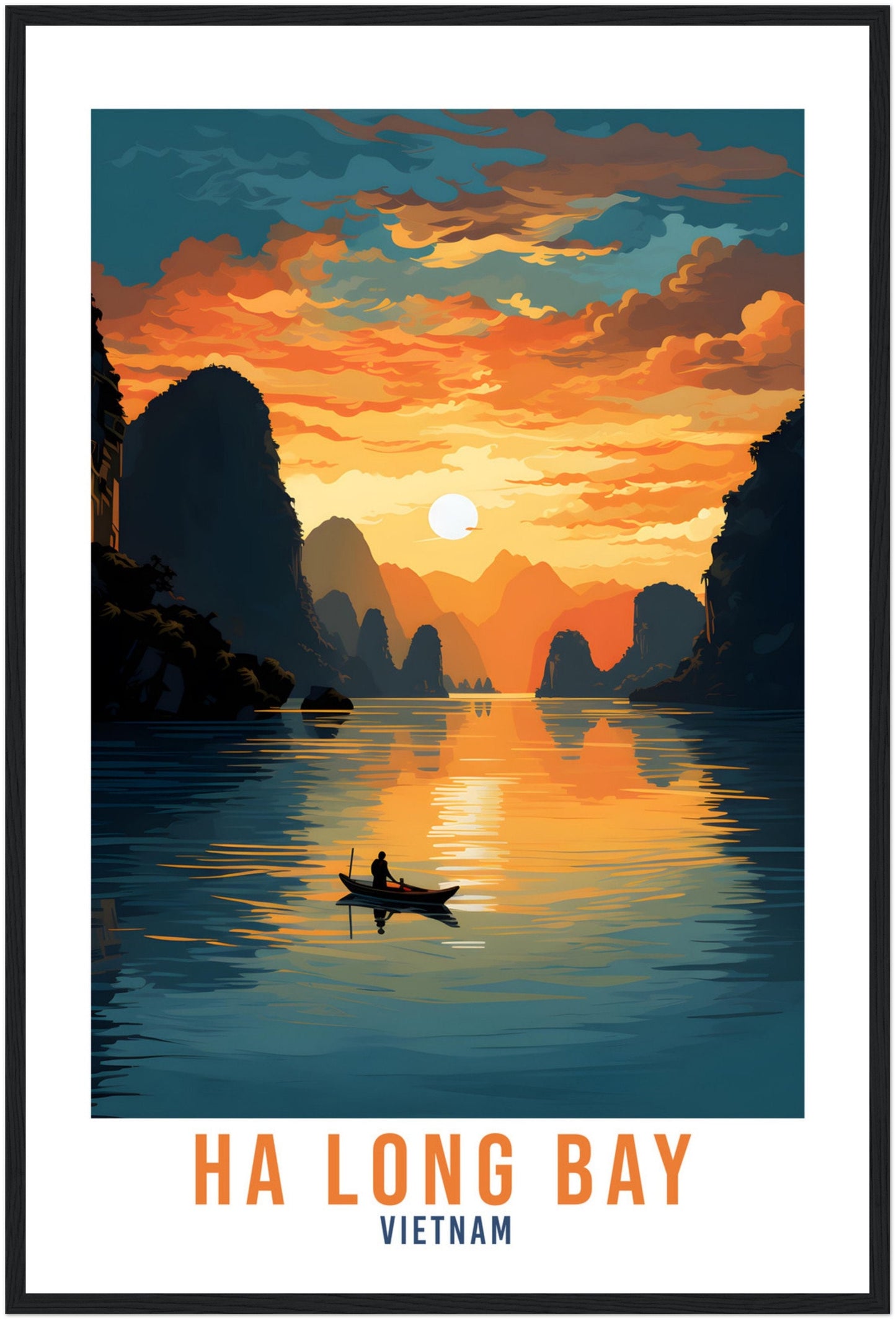 Ha Long Bay Travel Poster Wall Art Ha Long Bay Wall Hanging Thailand Gift Holiday Print Art Print Ha Long Bay Travel Poster Ha Long Bay Gift