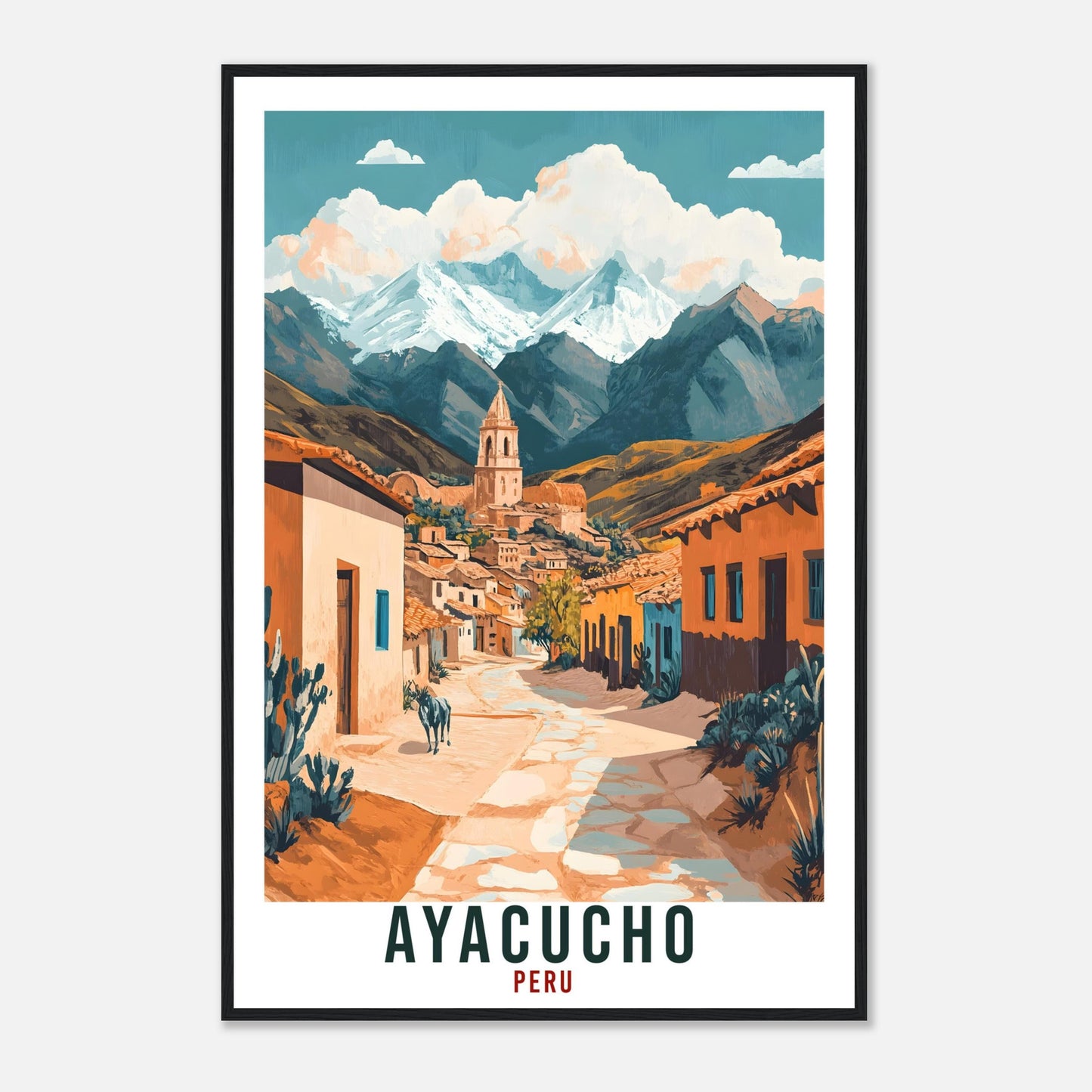 Ayacucho Travel Print Peru Home Decor Ayacucho Wall Art Gift Wall Hanging Art Lover Ayacucho Peruvian Artwork Travel Poster Travel Art
