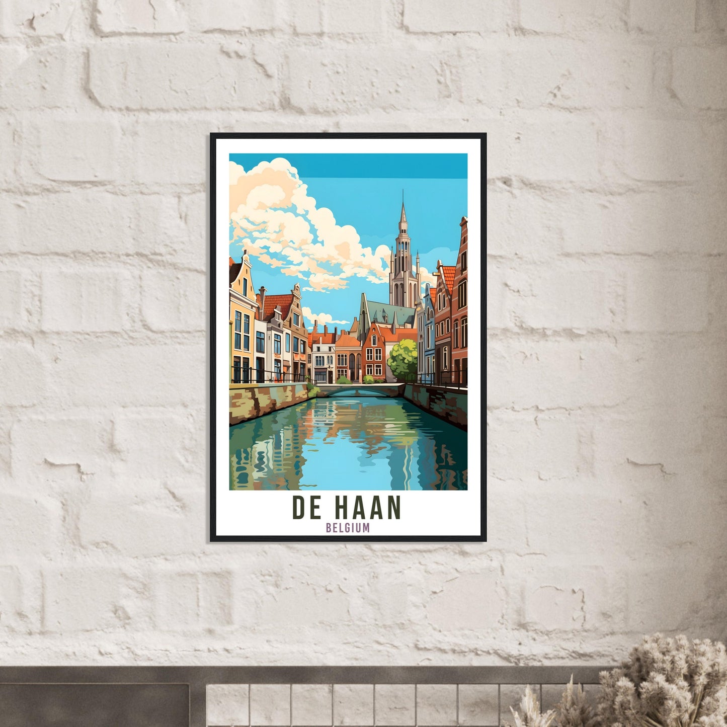 De Haan Travel Poster Wall Art De Haan Belgium Home Décor Artwork Wall Hanging De Haan Art Gifts De Haan Travel Print Belgian Art Lover Gift