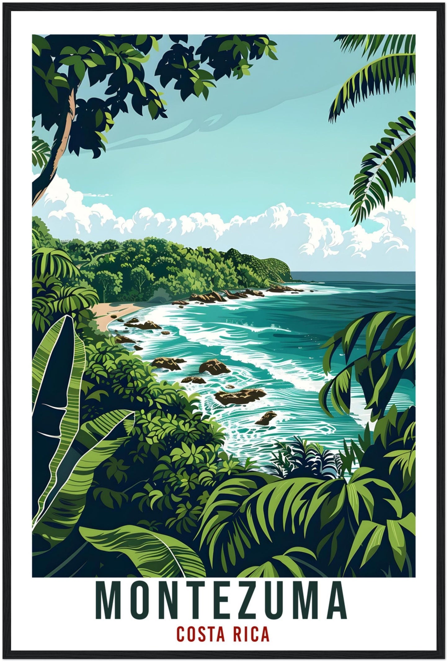 Montezuma Costa Rica Travel Print Wall Art Wall Hanging Home Décor Montezuma Gift Wall Art Artwork Travel Art Costa Rica City Travel Poster
