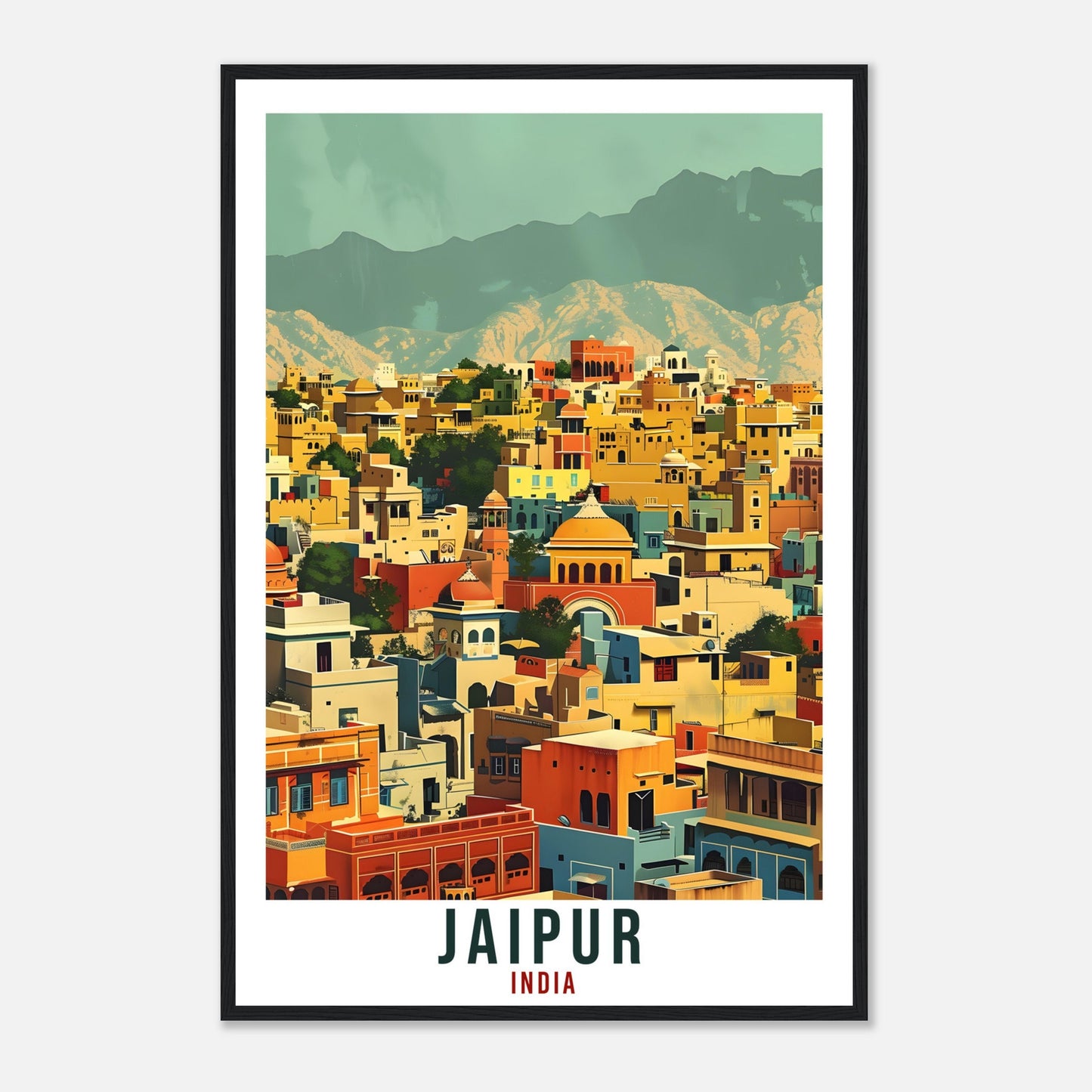 Jaipur Travel Print India Home Decoration Wall Art Gift Wall Hanging Art Lover Indian Artwork India Jaipur Travel Poster Cityscape Print