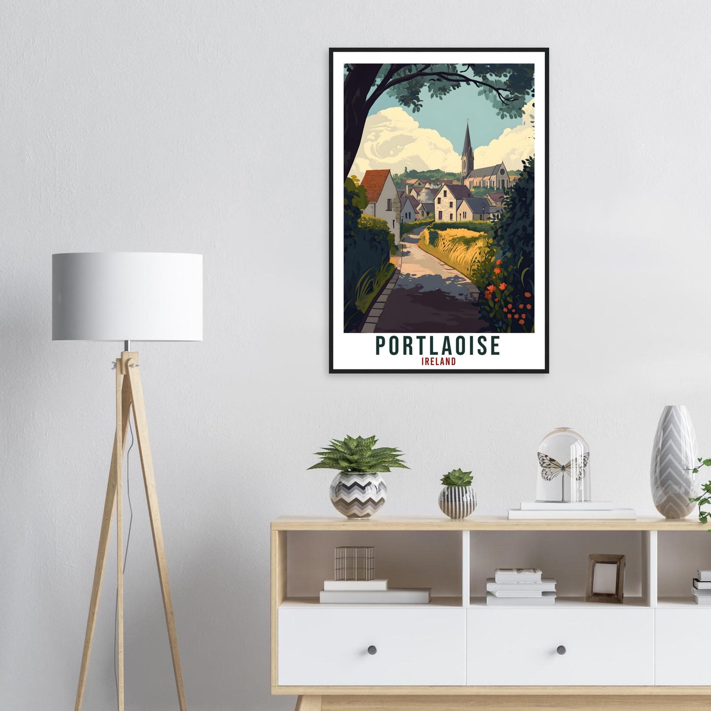 Portlaoise Travel Print Ireland Home Decor Portlaoise Wall Art Gift Wall Hanging Portlaoise Irish Artwork Travel Poster Ireland Travel Art