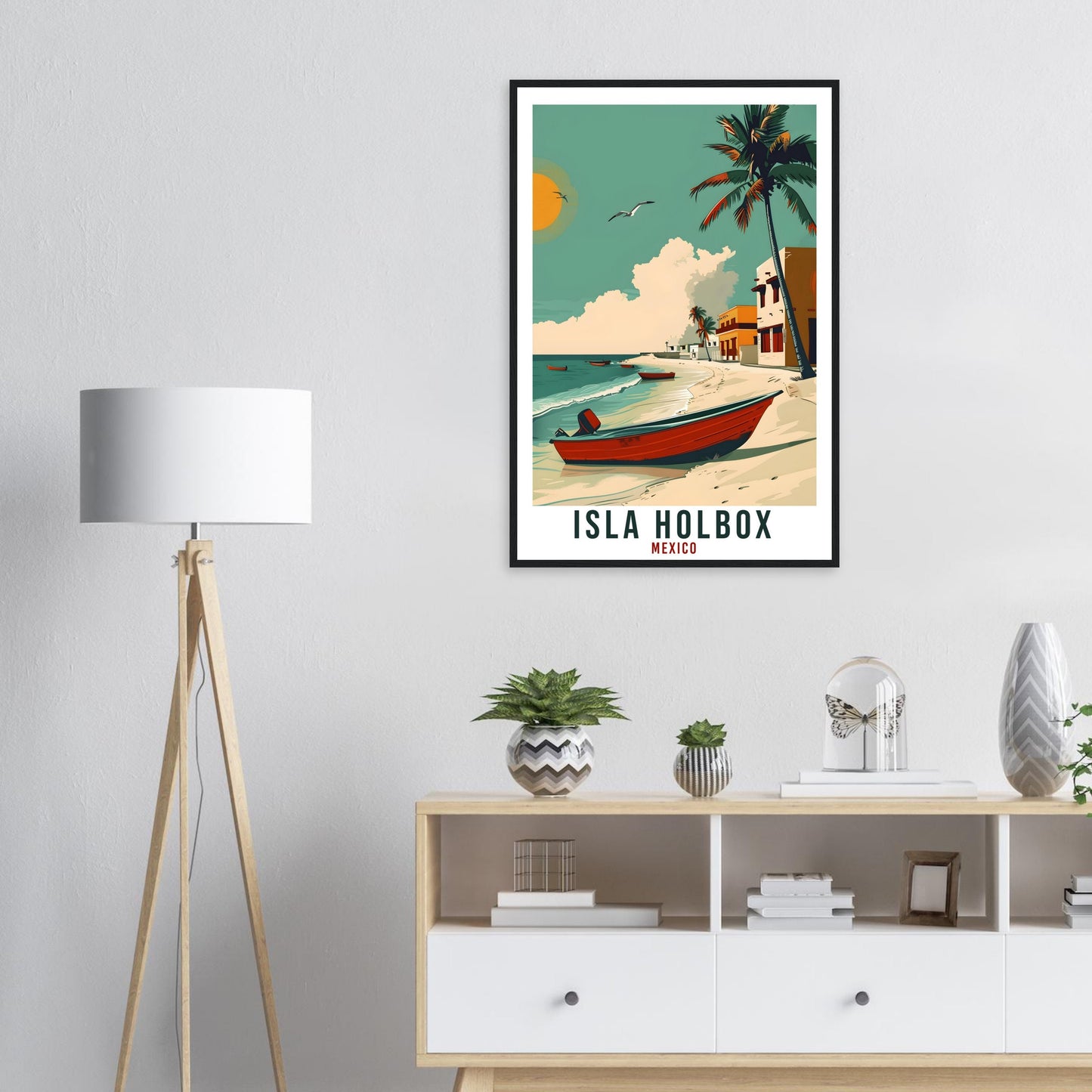 Isla Holbox Mexico Travel Print Mexico Wall Art Wall Hanging Home Décor Isla Holbox Gift Mexico Landmark Artwork South America Travel Poster