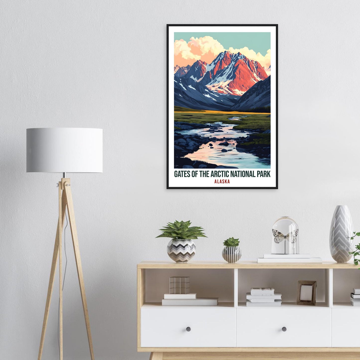 Gates Of The Arctic National Park Alaska USA Travel Print Wall Art Wall Hanging Home Décor Alaska Gift Travel Art USA Artwork Travel Poster