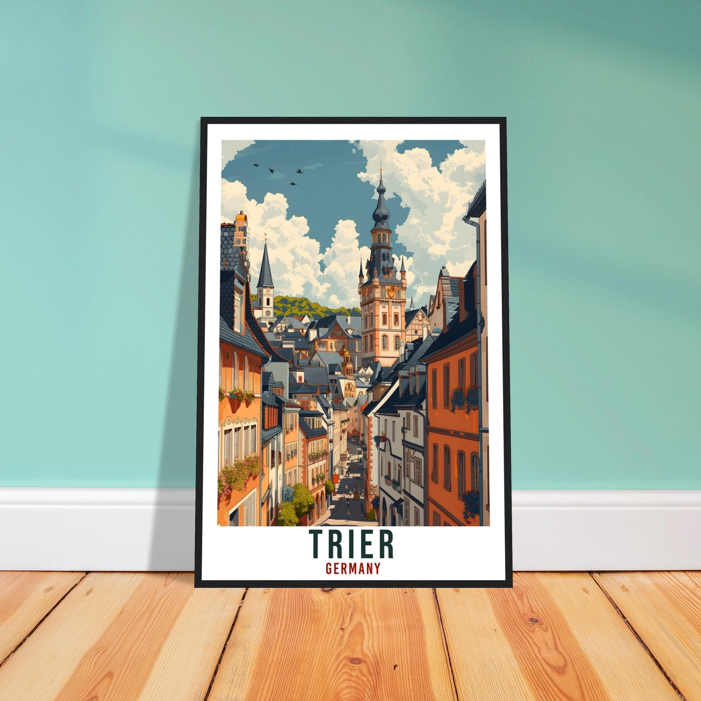 Trier Germany Travel Print Germany Home Decor Trier German City Wall Art Gift Wall Hanging Art Lover Germany Artwork Trier Travel Poster