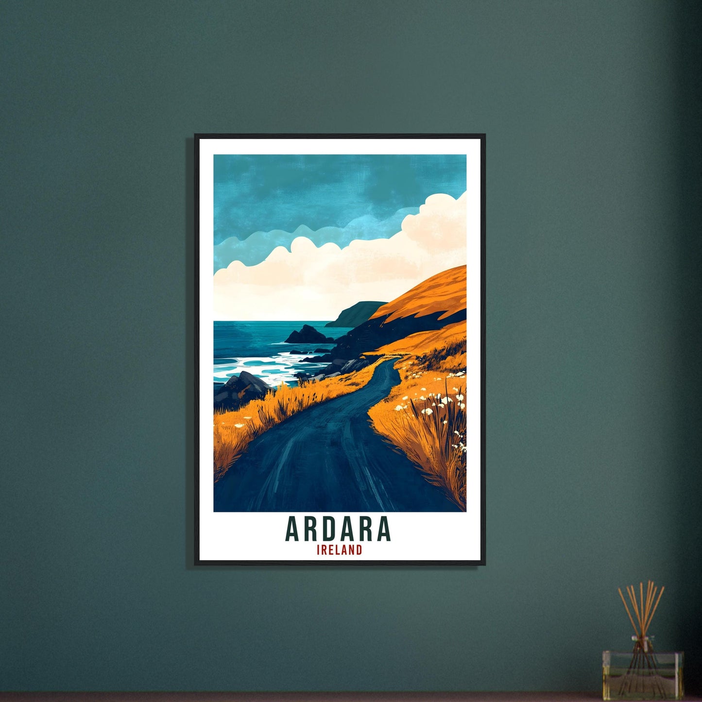 Ardara Travel Print Ireland Home Decor Co Donegal Wall Art Gift Wall Hanging Art Lover Ardara Irish Artwork Travel Poster Ireland Travel Art