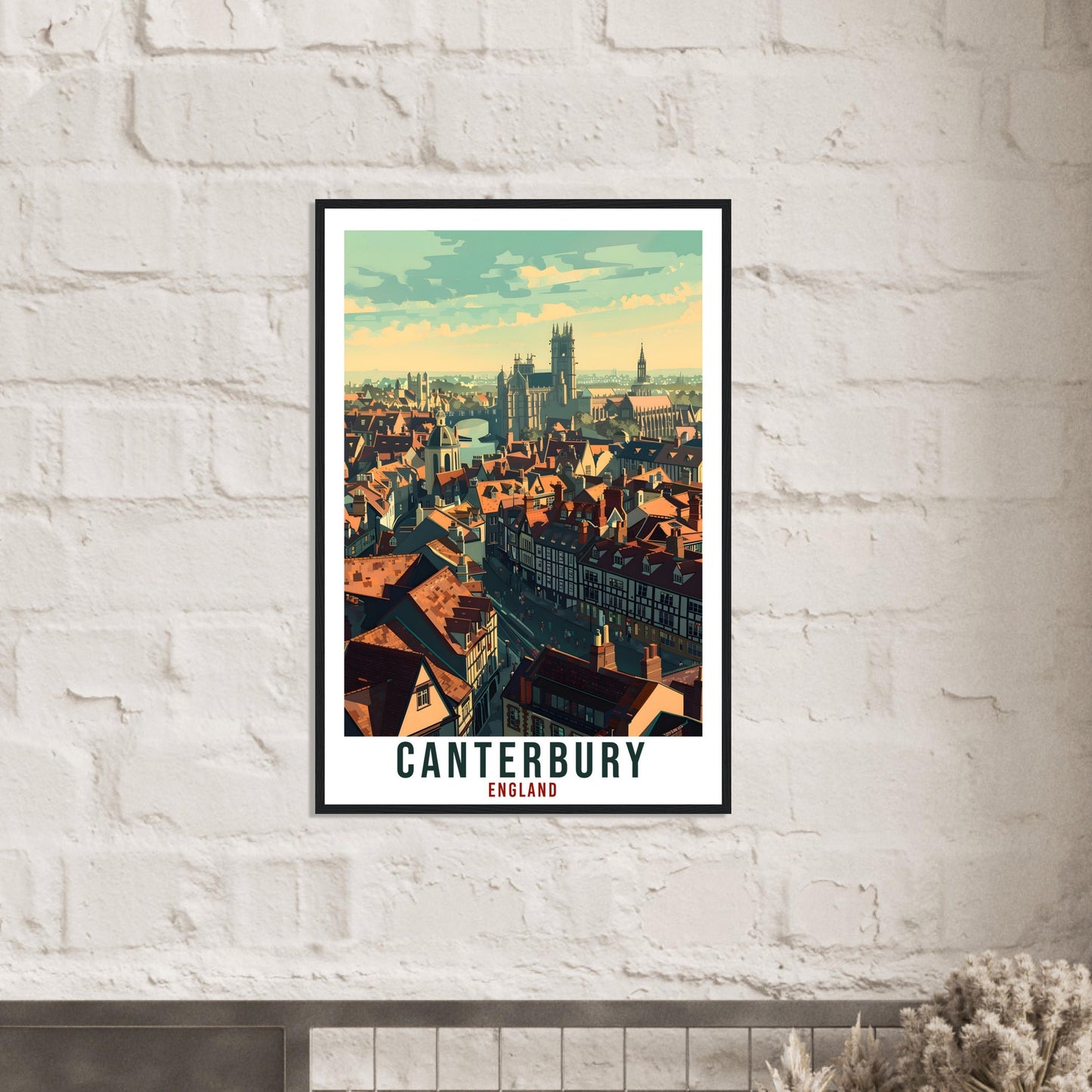 Canterbury Travel Print Wall Art Wall Hanging Home Living Décor Canterbury Gift Art Lovers Gift UK Artwork Gift Print England Travel Poster