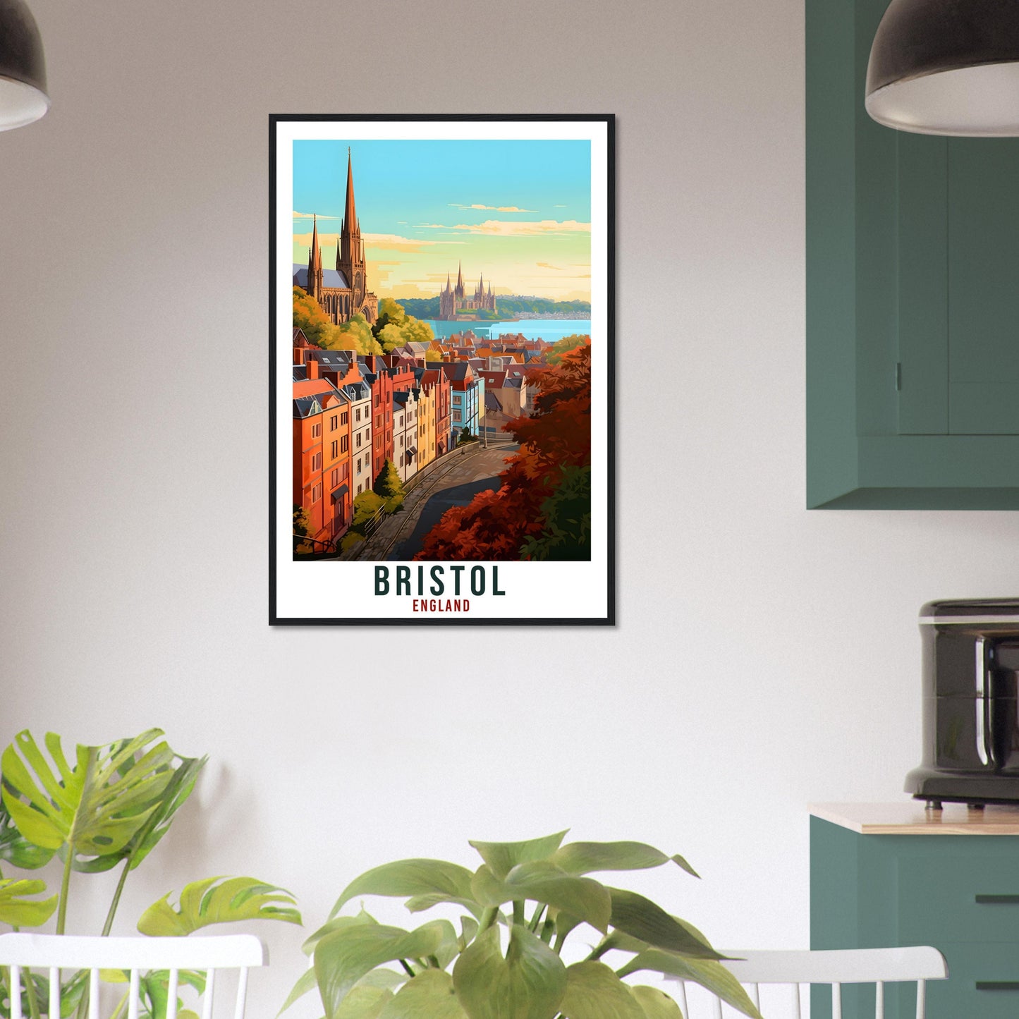 Bristol Travel Print English Wall Art Home Decor Wall Hanging Travel Art Gift Bristol Travel Poster England Landscape Artwork Art Lover Gift
