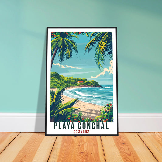 Playa Conchal Costa Rica Travel Print Wall Art Wall Hanging Home Décor Playa Conchal Gift Artwork Travel Art Costa Rica City Travel Poster