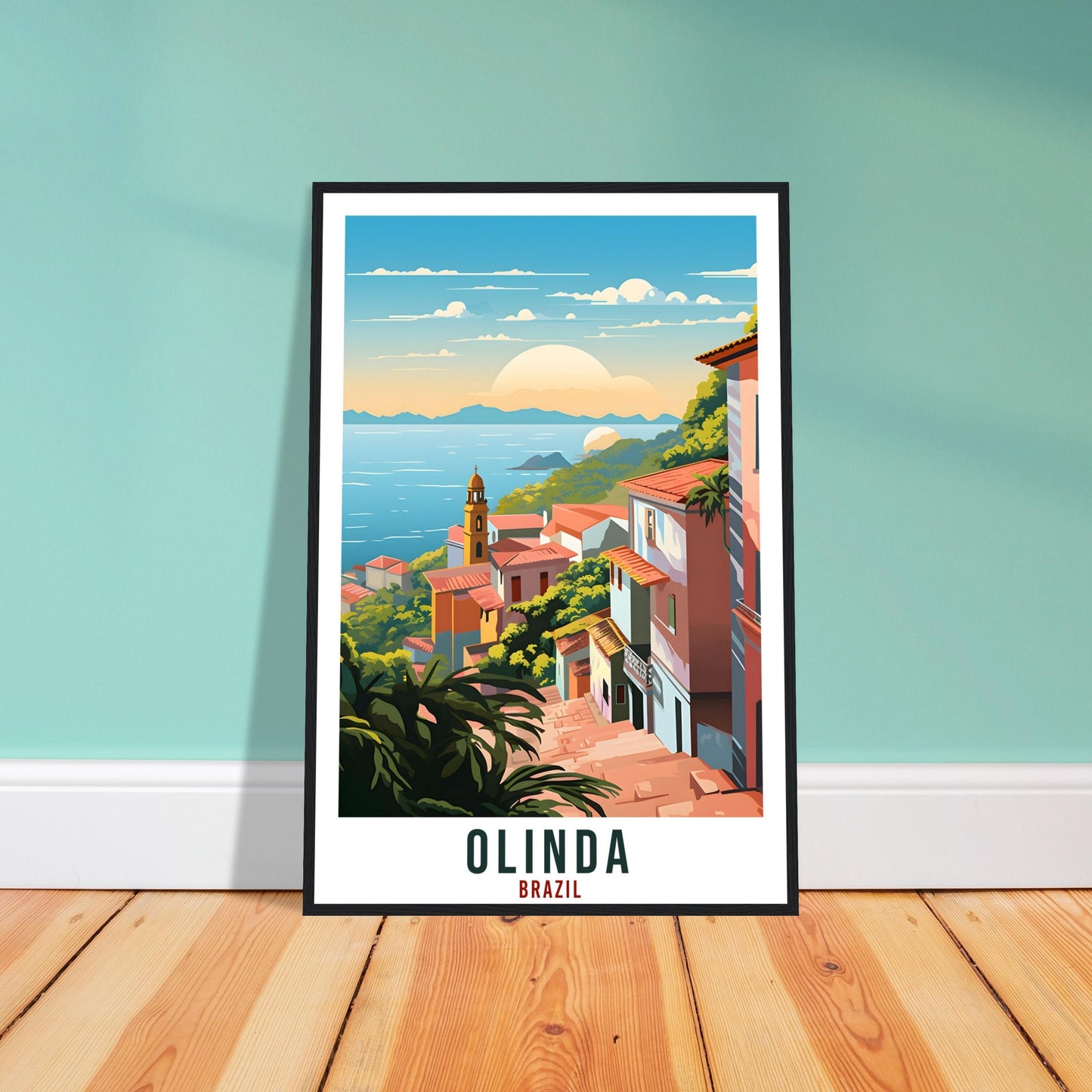 Olinda Travel Print Wall Art Olinda Brazil Wall Hanging Artwork Olinda Art Gifts Olinda Travel Poster Brazil Home Decor Art Lovers Gift