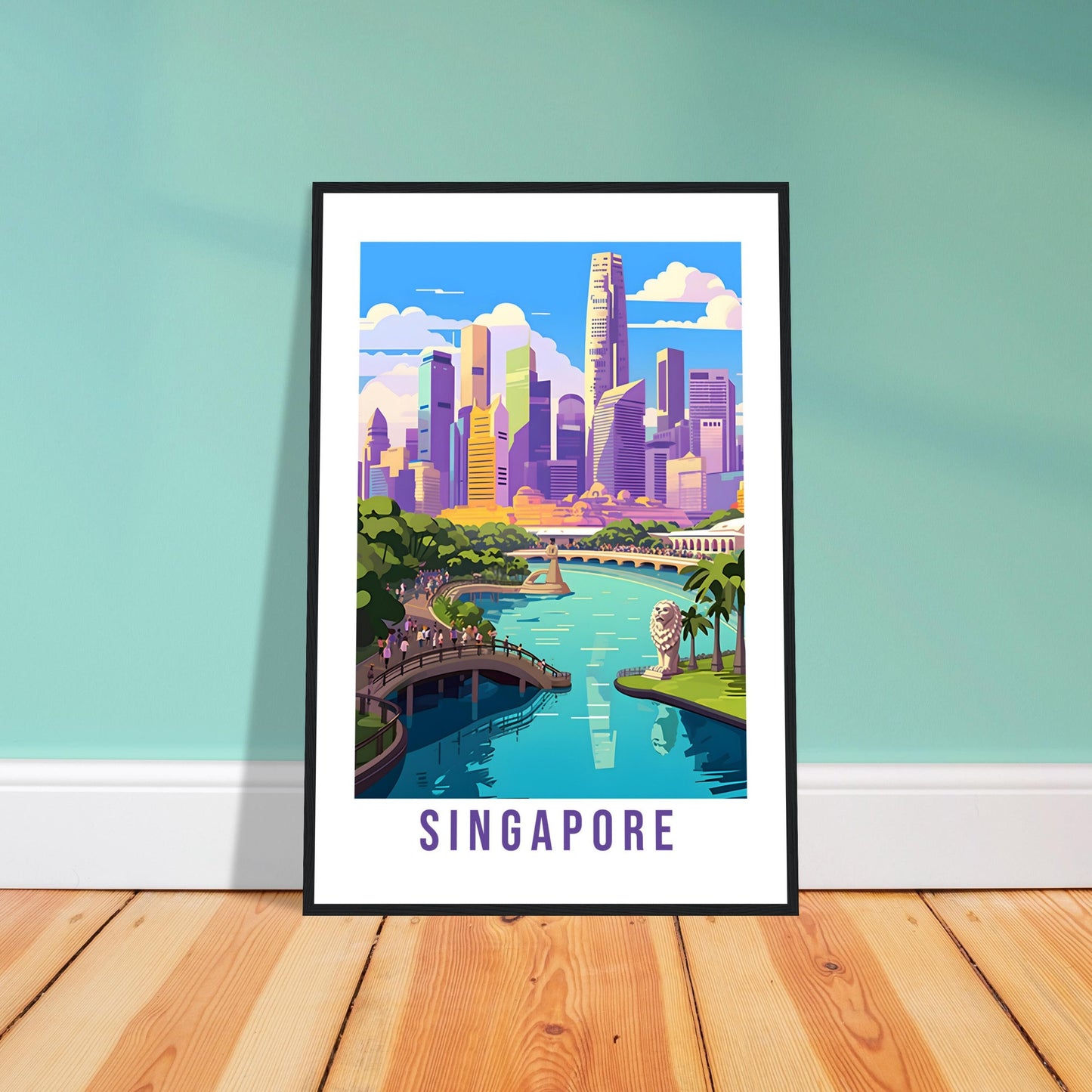 Singapore Travel Print Wall Art Marina Bay Sands Wall Hanging Home Decoration Singapore Gift Art Lovers Wall Art Singapore Vacation Print
