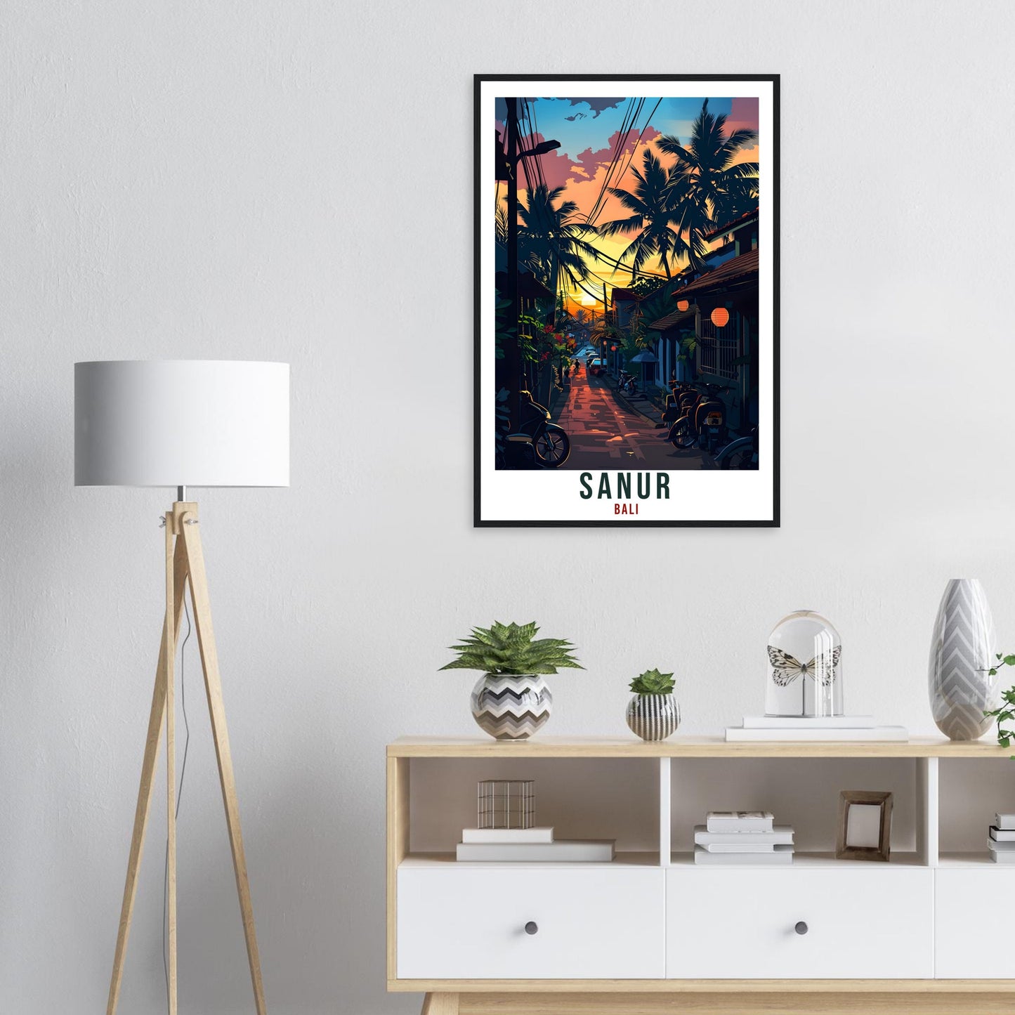 Sanur Bali Travel Print Bali Wall Art Wall Hanging Home Décor Sanur Gift Landmark Artwork Travel Art Lovers Indonesia Sanur Travel Poster