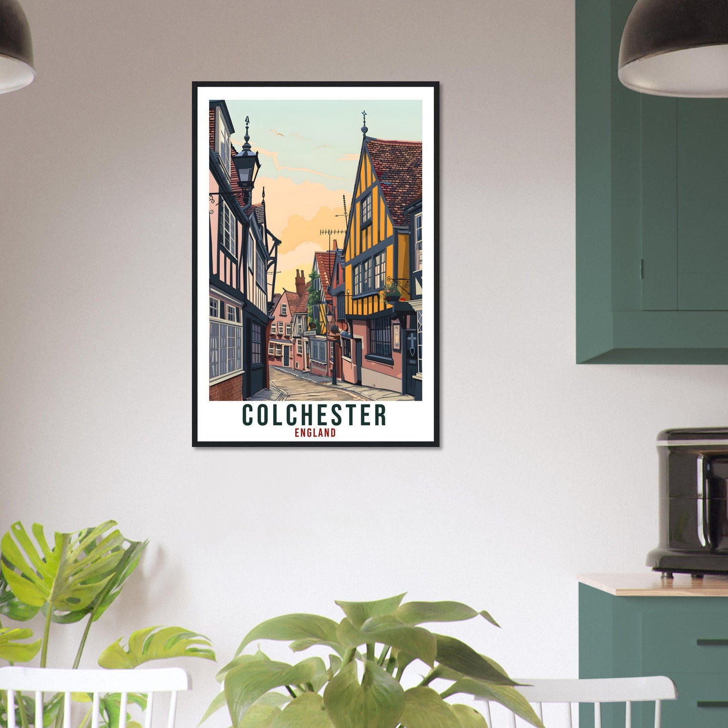 Colchester Travel Print England Home Decoration Wall Art Gift Wall Hanging Art Lover English Artwork Colchester UK Travel Poster Print