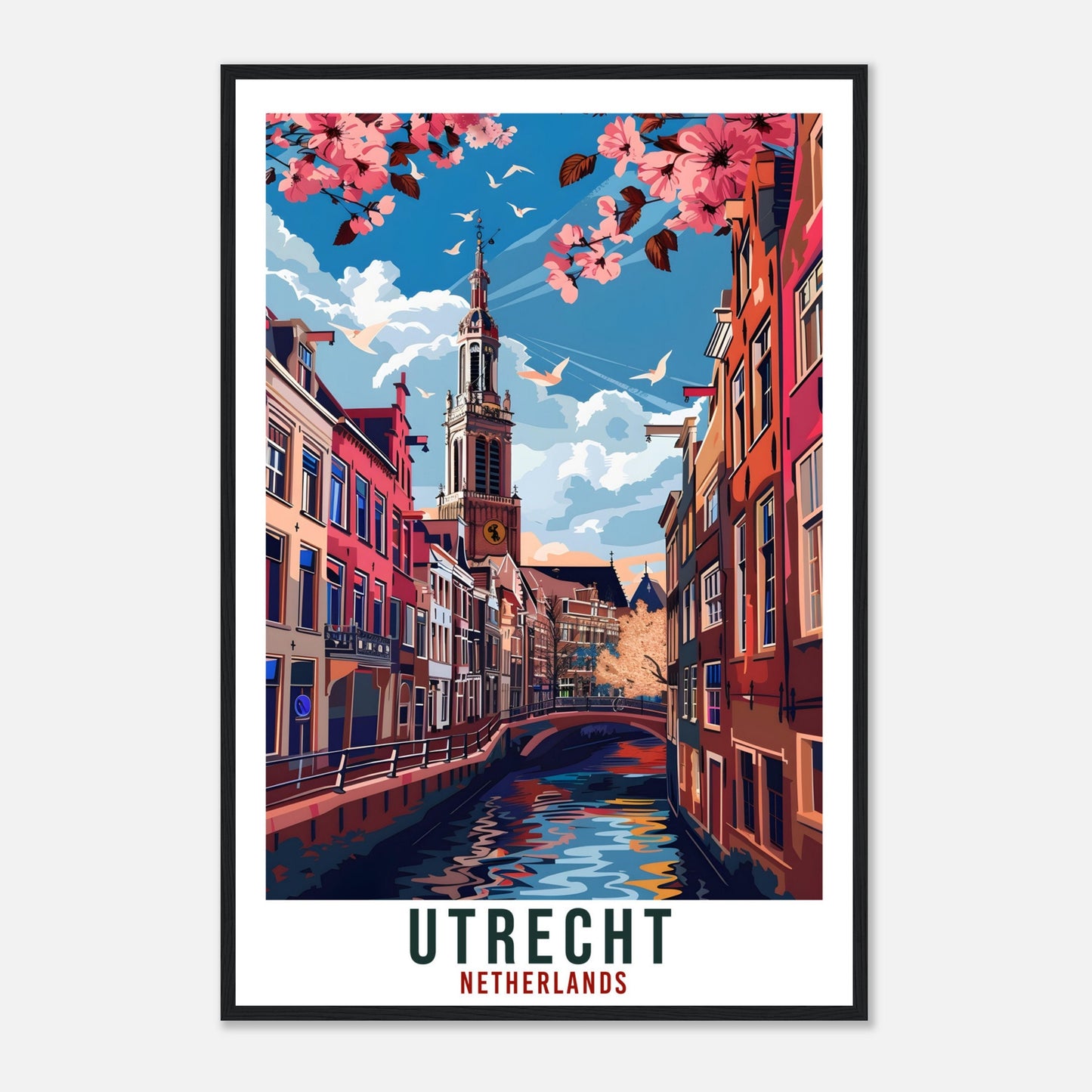 Utrecht Travel Print Holland Wall Art Wall Hanging Home Décor Utrecht Gift Art Lovers Gift Dutch Artwork Gift The Netherlands Travel Poster