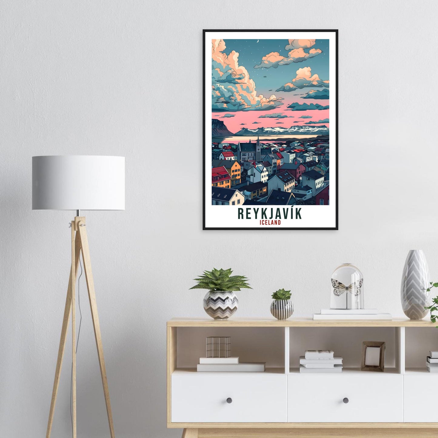 Reykjavík Iceland Travel Print Wall Art Wall Hanging Home Décor Reykjavík City Gift Travel Art Iceland Artwork Landscape Travel Poster