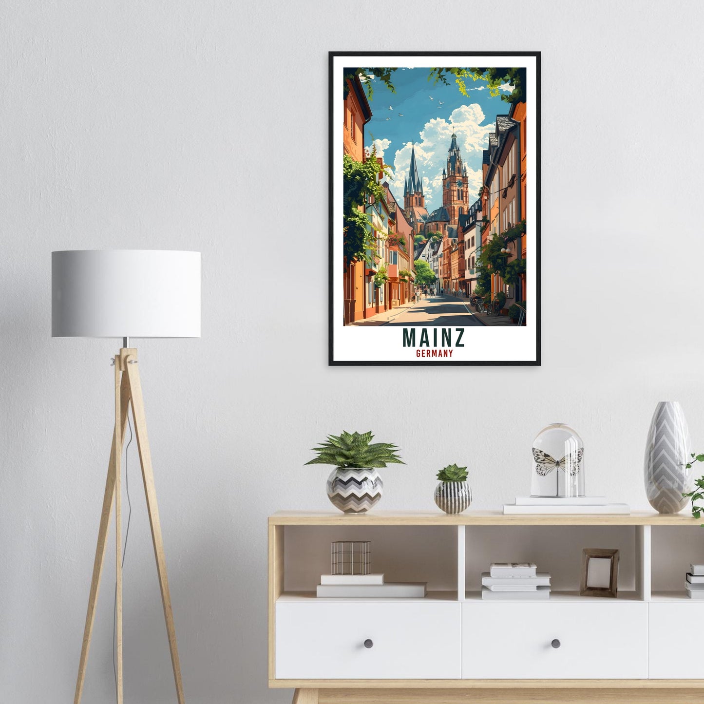 Mainz Travel Print Germany Home Decoration Mainz German City Wall Art Gift Wall Hanging Art Lover Germany Artwork Mainz Travel Poster