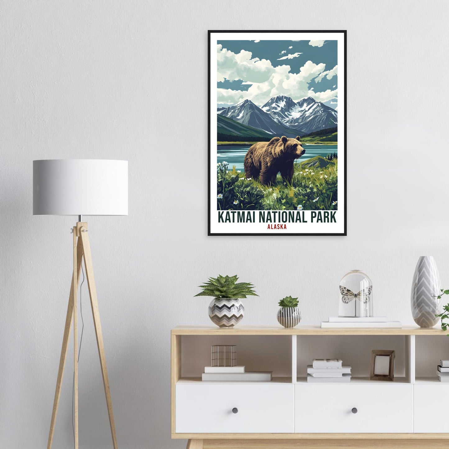 Katmai National Park Alaska USA Travel Print Wall Art Wall Hanging Home Décor Katmai National Park Gift Travel Art USA Artwork Travel Poster