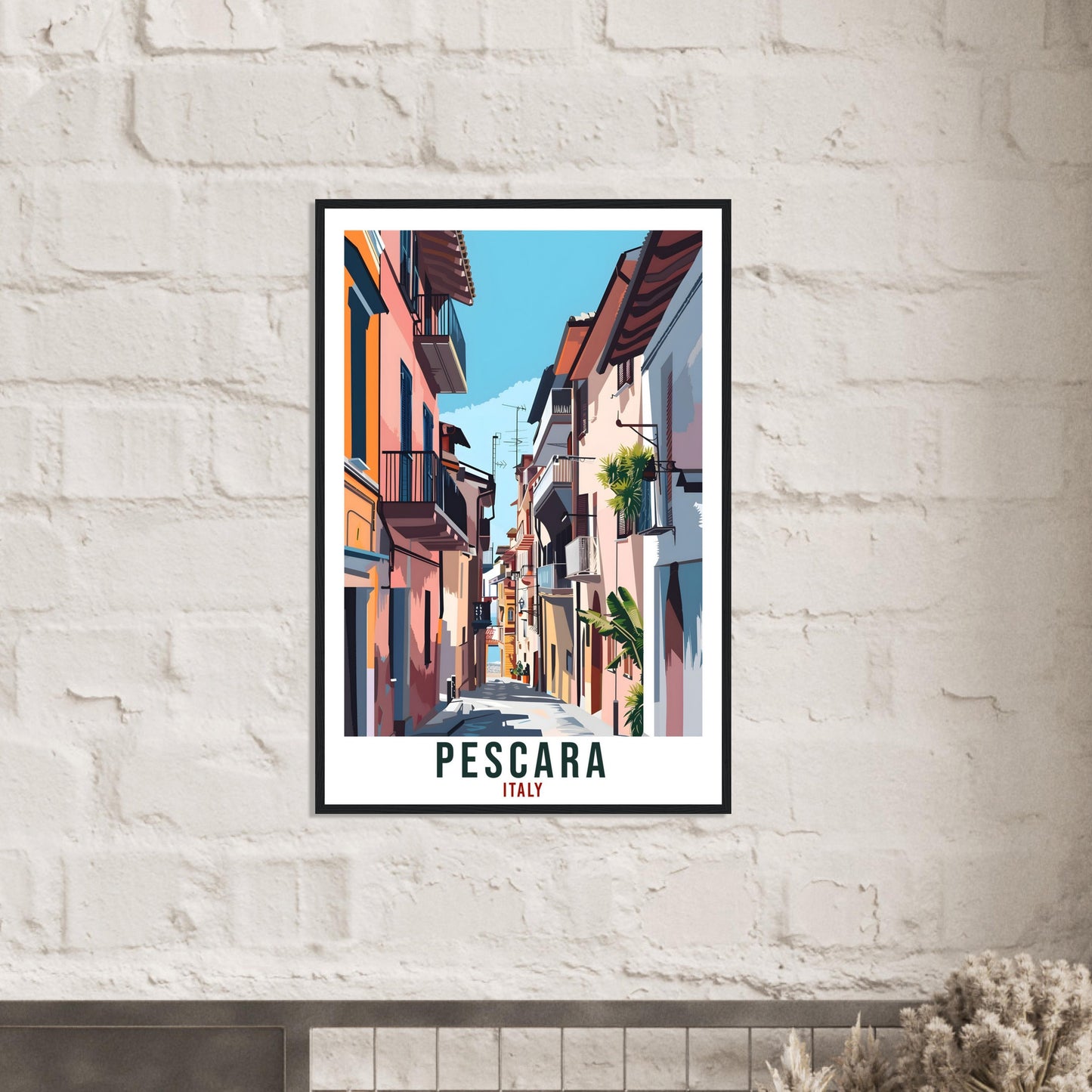 Pescara Travel Print Italy Wall Art Wall Hanging Home Living Décor Pescara Gift Art Lovers Gift Italy Artwork Gift Italian Travel Poster